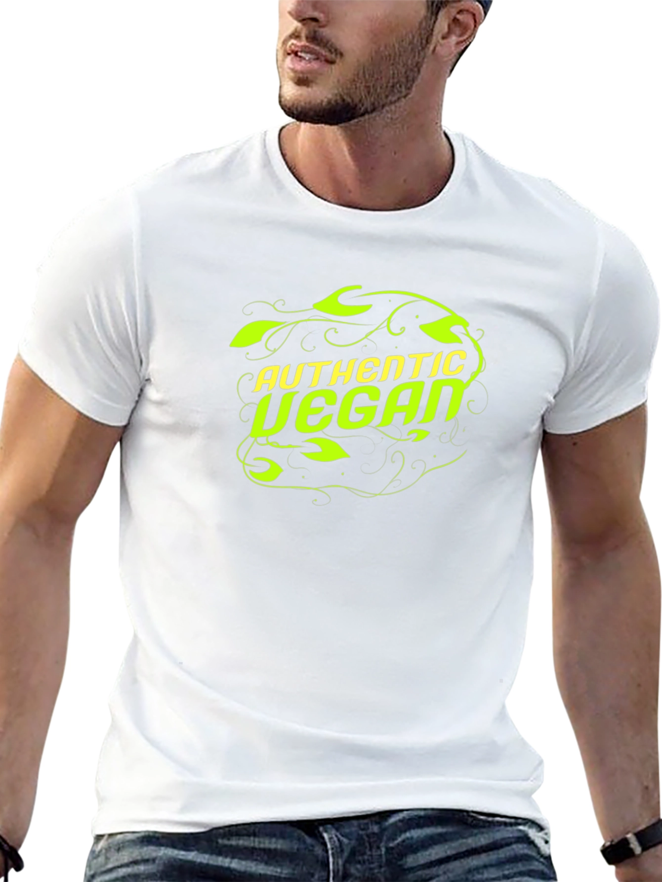 Authentic Vegan Graphic Tee - Black