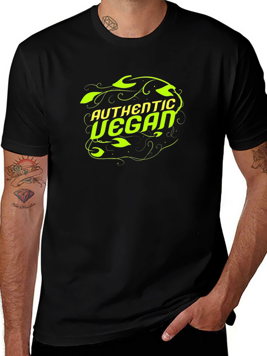 Authentic Vegan Graphic Tee - Black