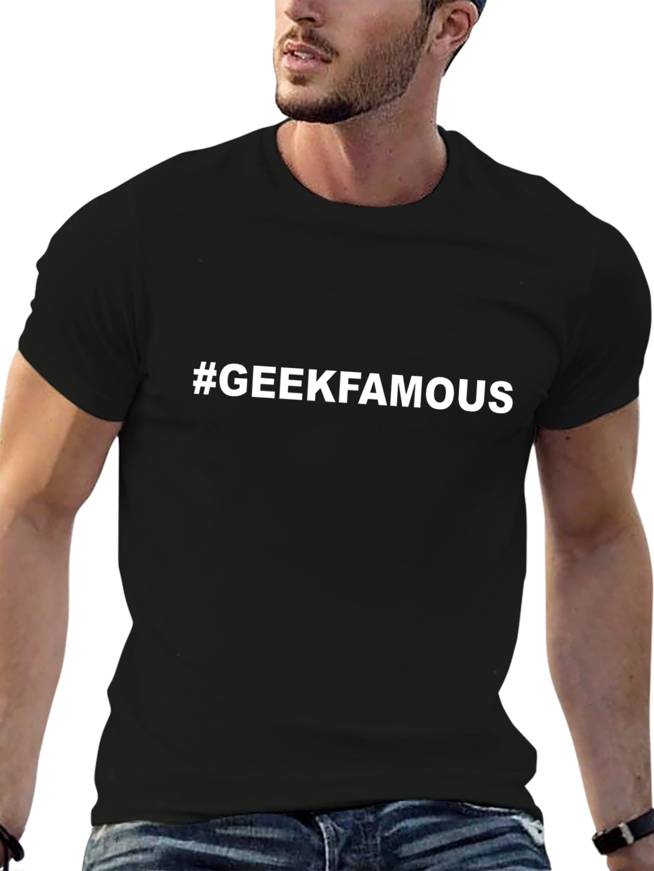 #GeekFamous Black T-Shirt - Trendy Graphic Tee