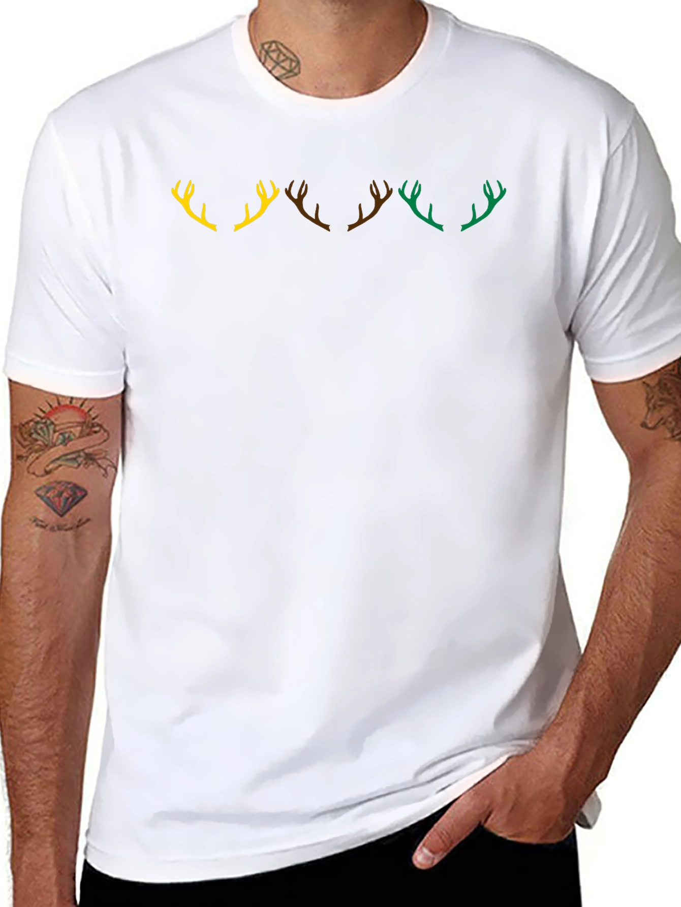 Antler Trio Graphic Tee - Stylish & Unique Design
