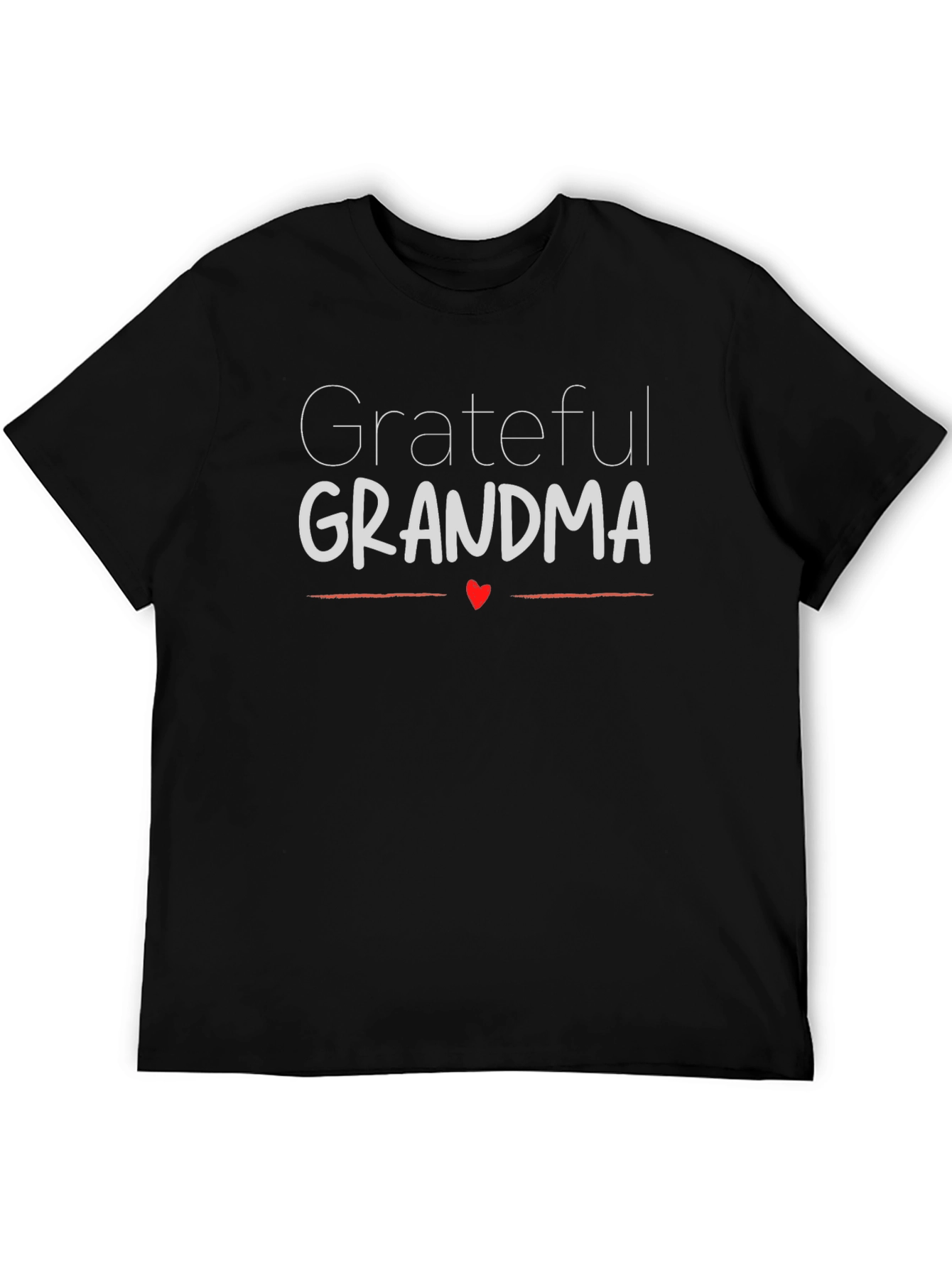Grateful Grandma Graphic Tee - Black Crew Neck