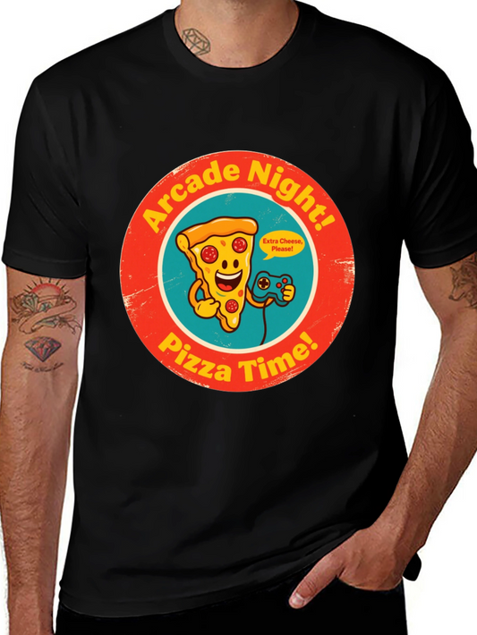 Arcade Night Pizza Time Graphic Tee
