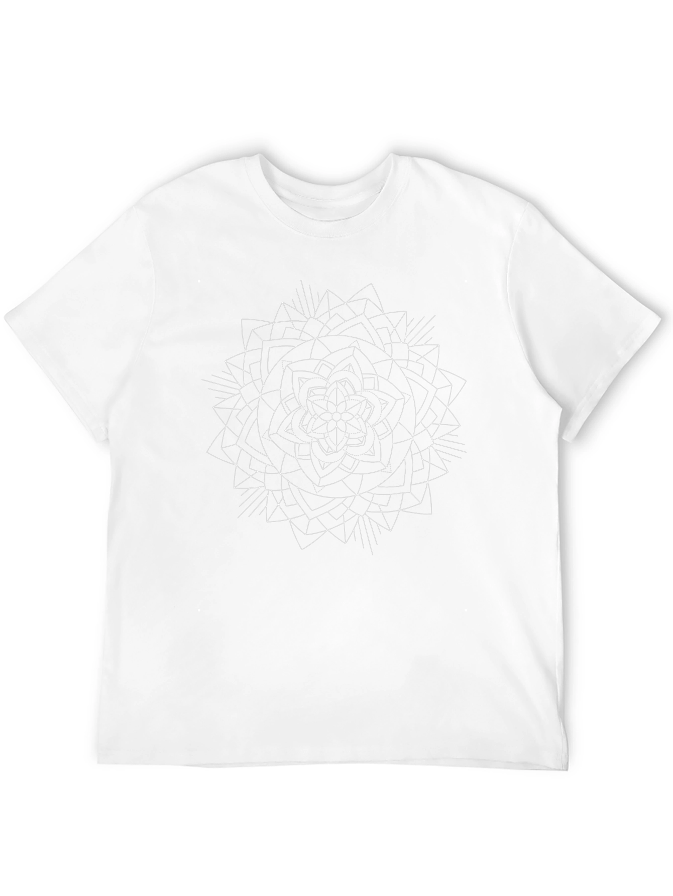 Geometric Mandala T-Shirt - Abstract Line Art Tee