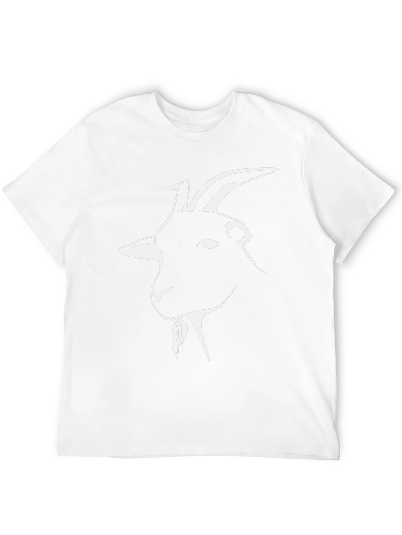 Goat Graphic Tee - Black Cotton Crew Neck