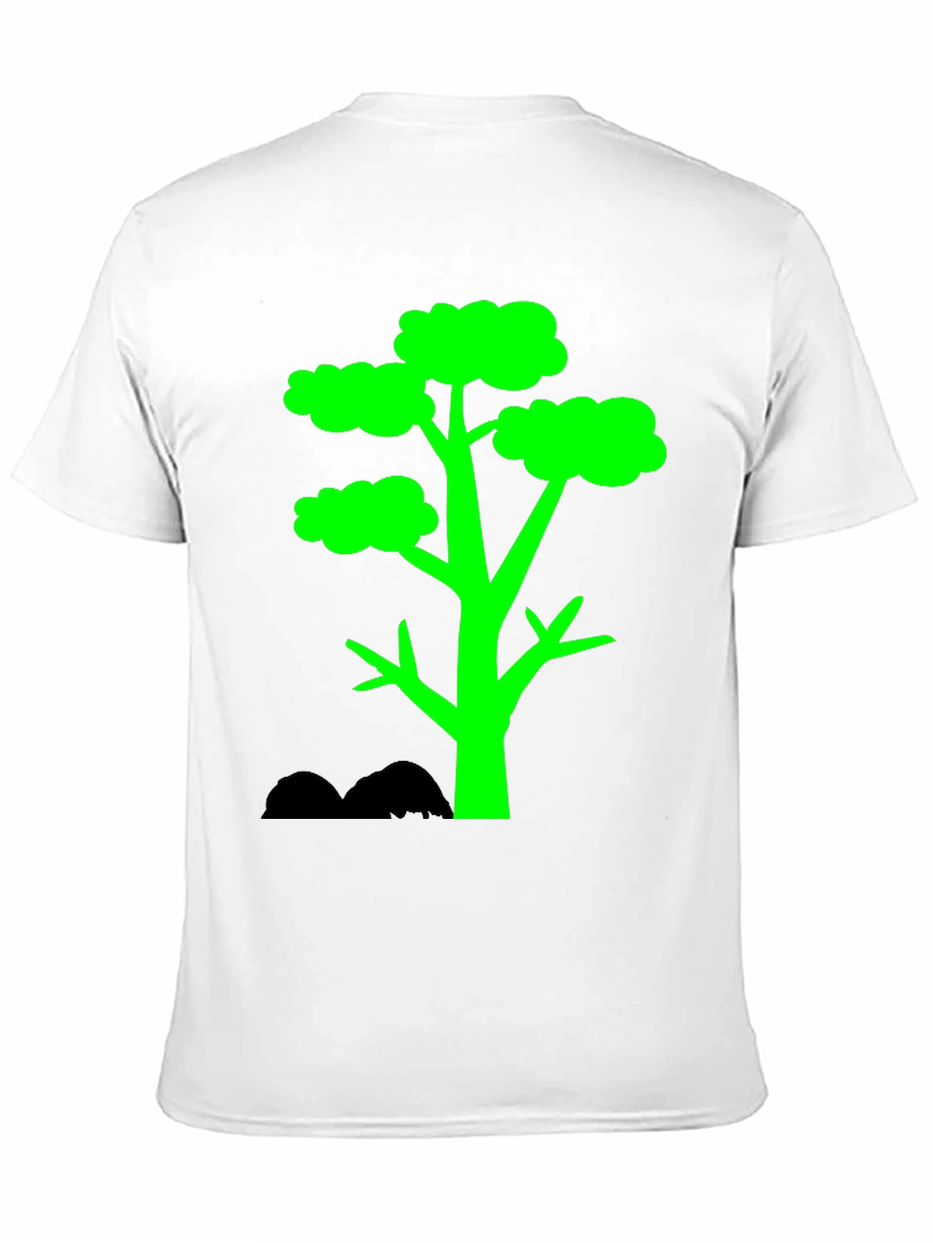 Green Tree Graphic Tee - Stylish Black T-Shirt