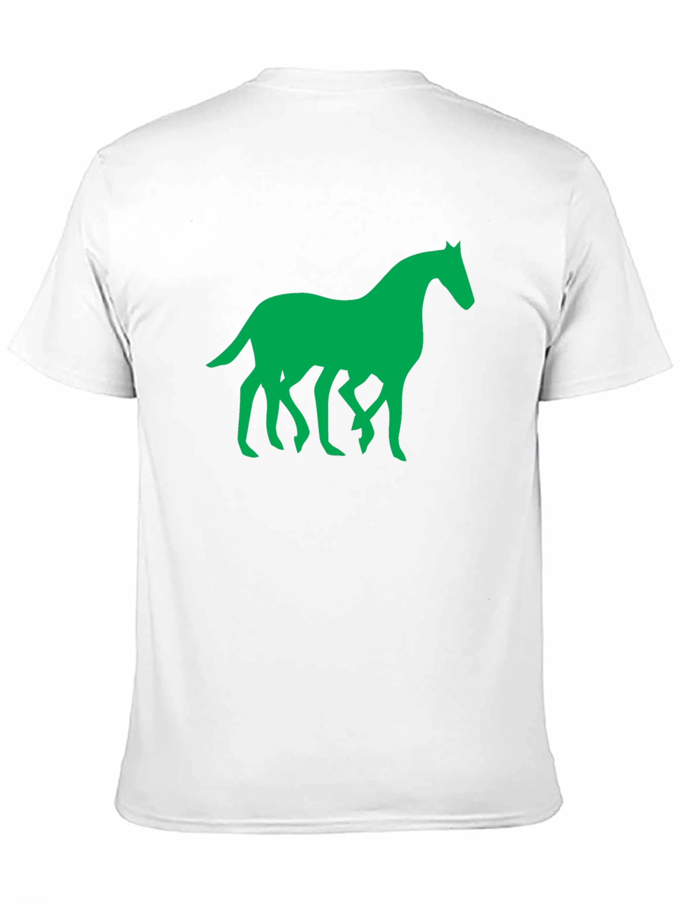 Green Horse Graphic Black T-Shirt