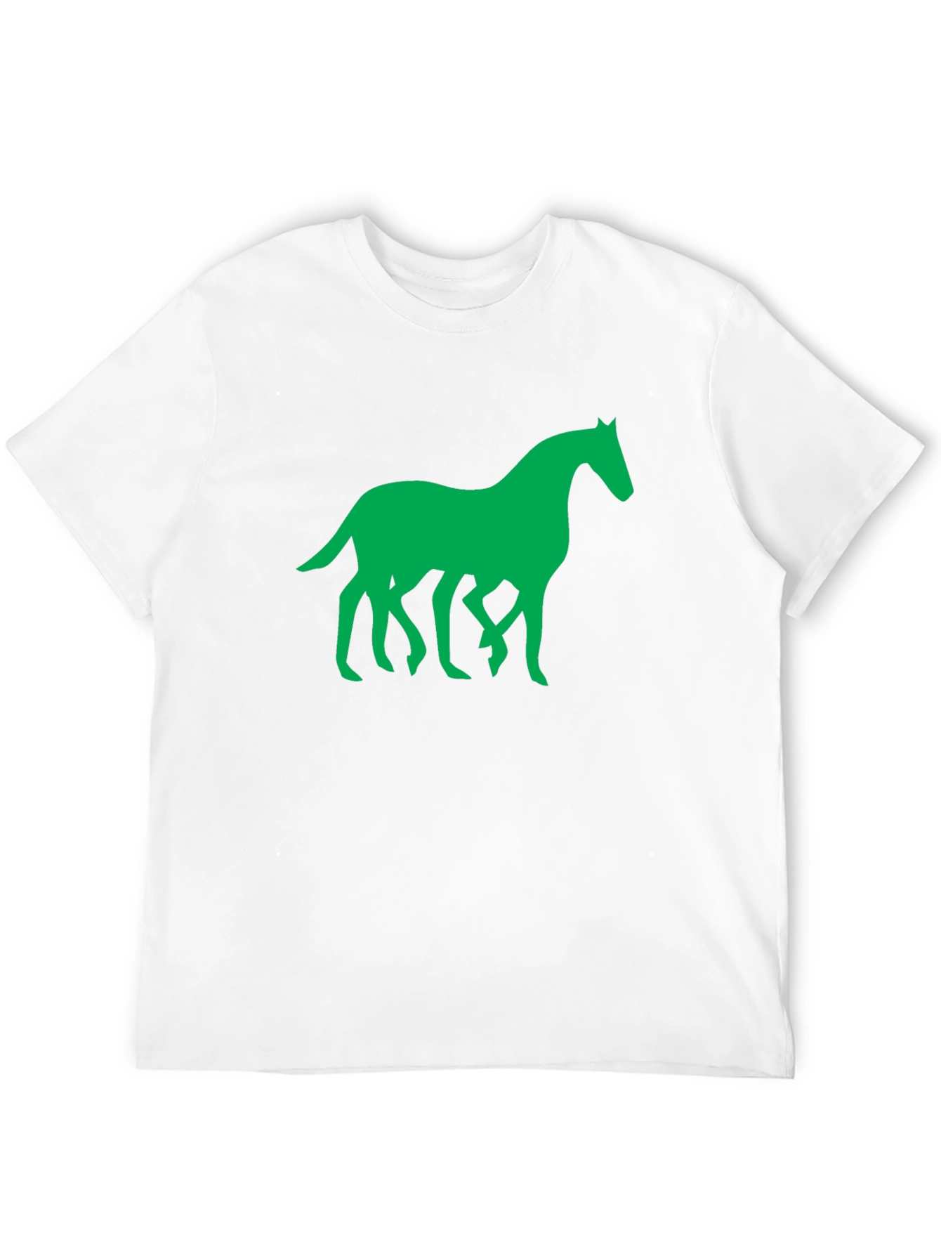 Green Horse Graphic Black T-Shirt