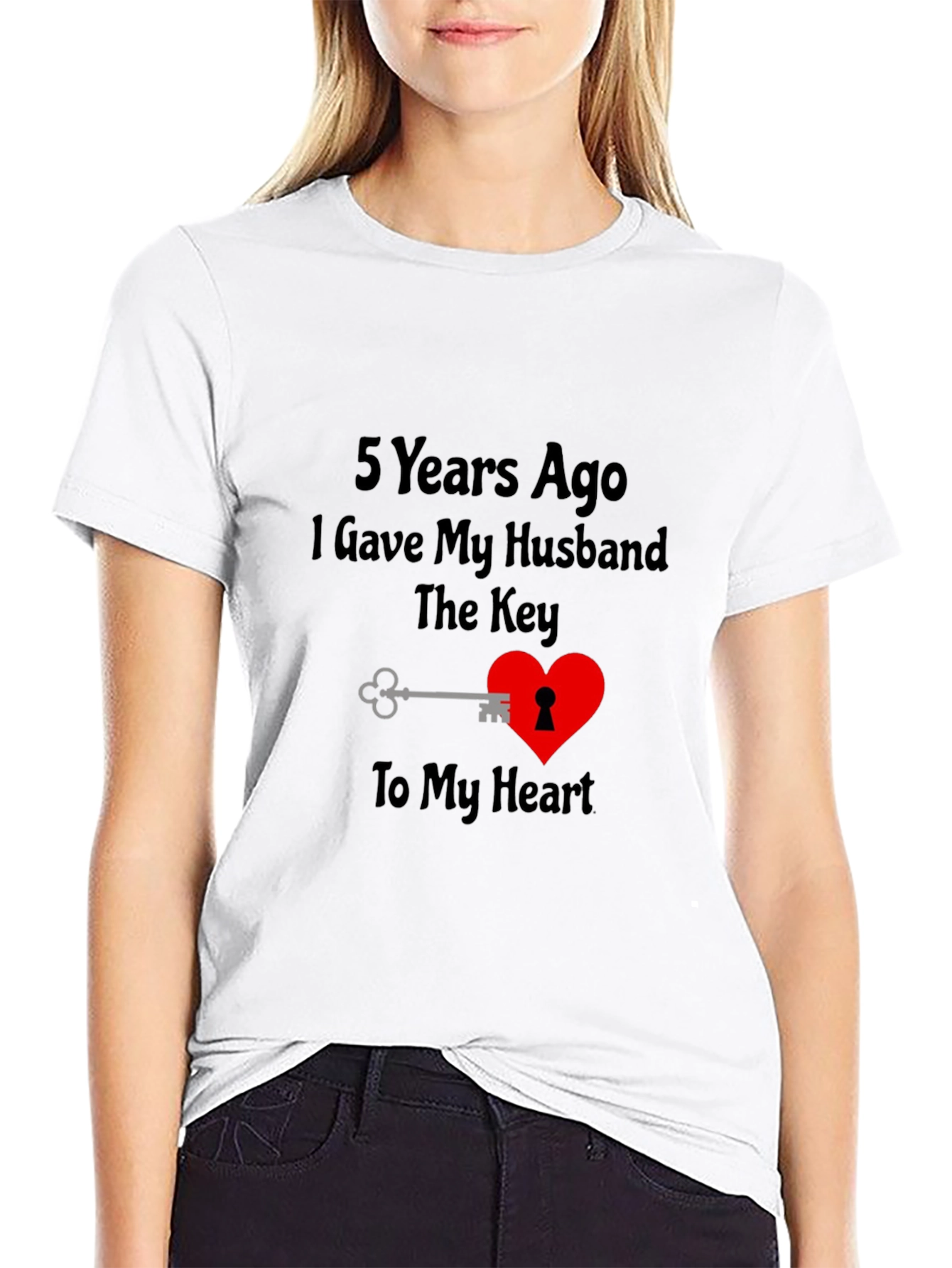 5 Years Anniversary T-Shirt: Key to My Heart