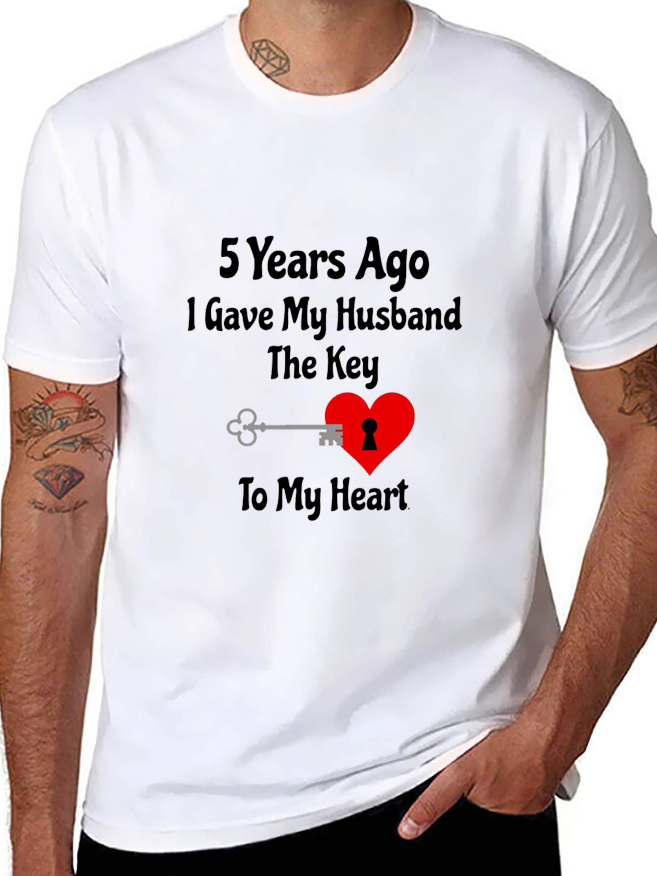 5 Years Anniversary T-Shirt: Key to My Heart