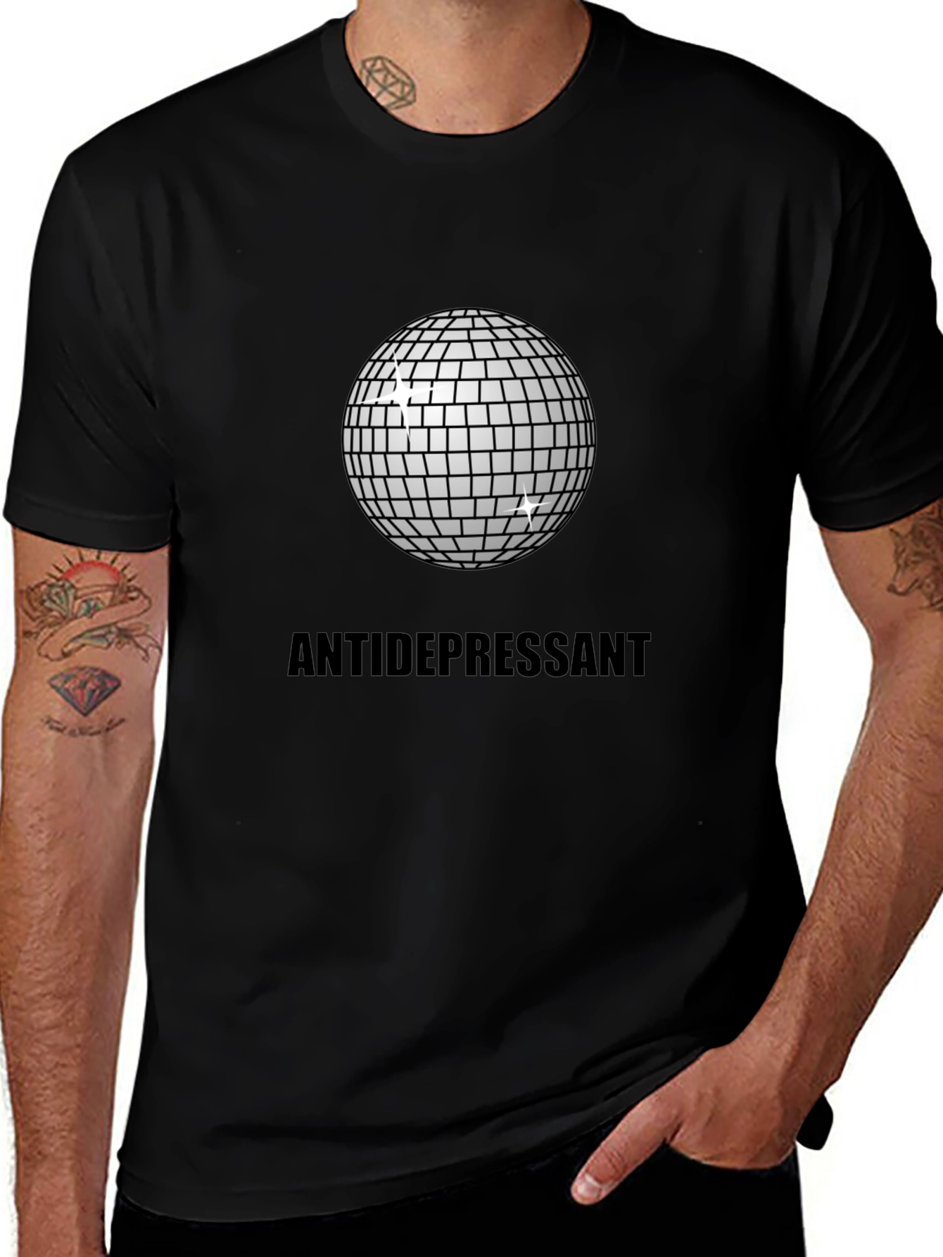 Antidepressant Disco Ball Graphic Tee