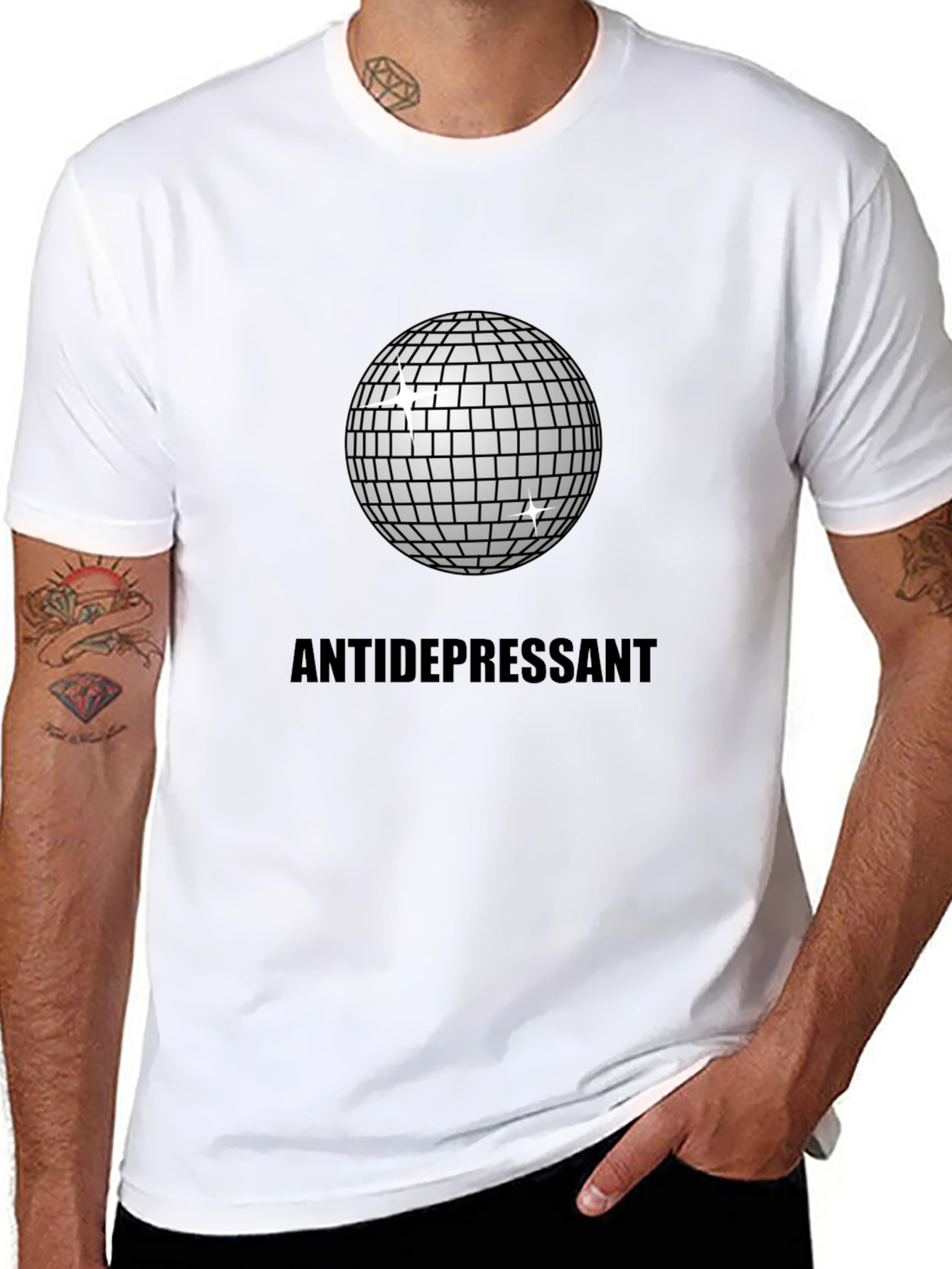 Antidepressant Disco Ball Graphic Tee