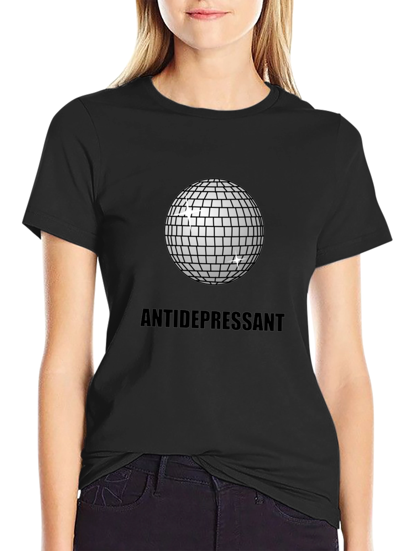 Antidepressant Disco Ball Graphic Tee