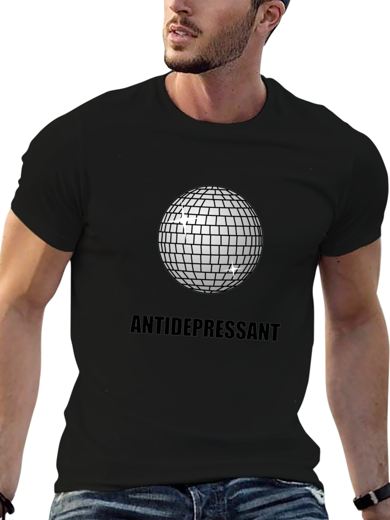 Antidepressant Disco Ball Graphic Tee