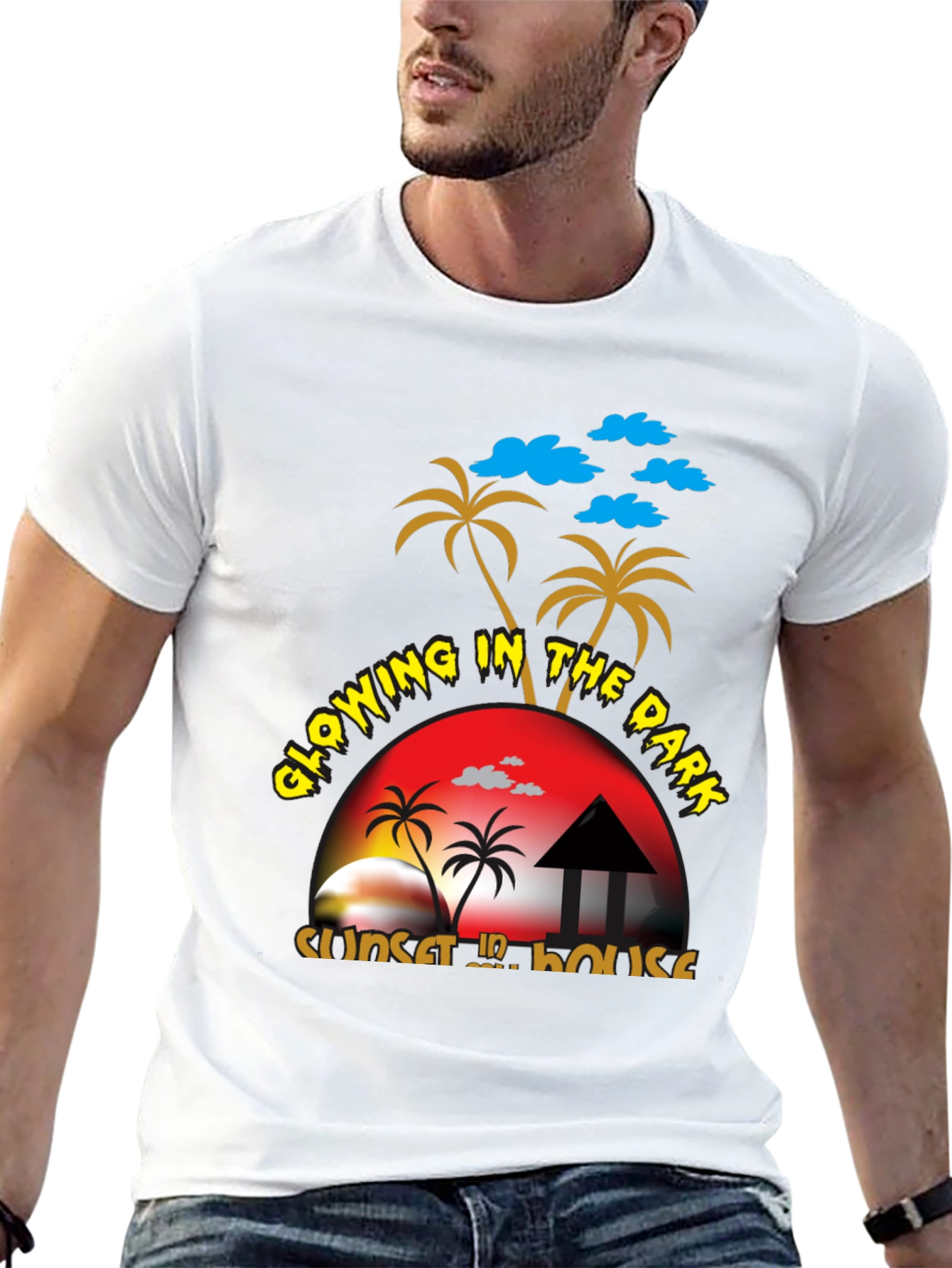 Glowing In The Dark Sunset House T-Shirt
