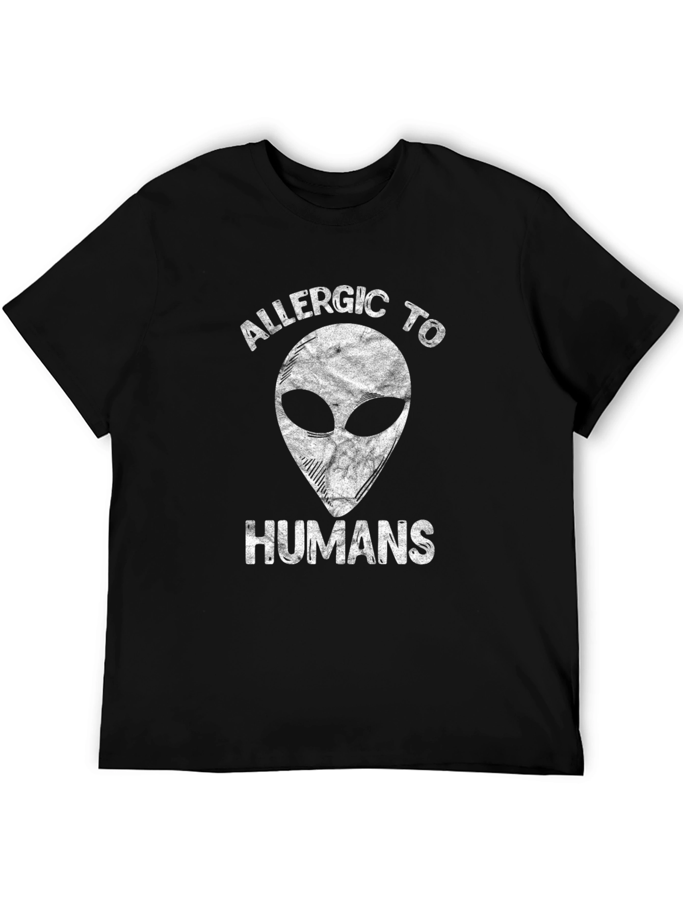 Allergic to Humans Alien Graphic T-Shirt