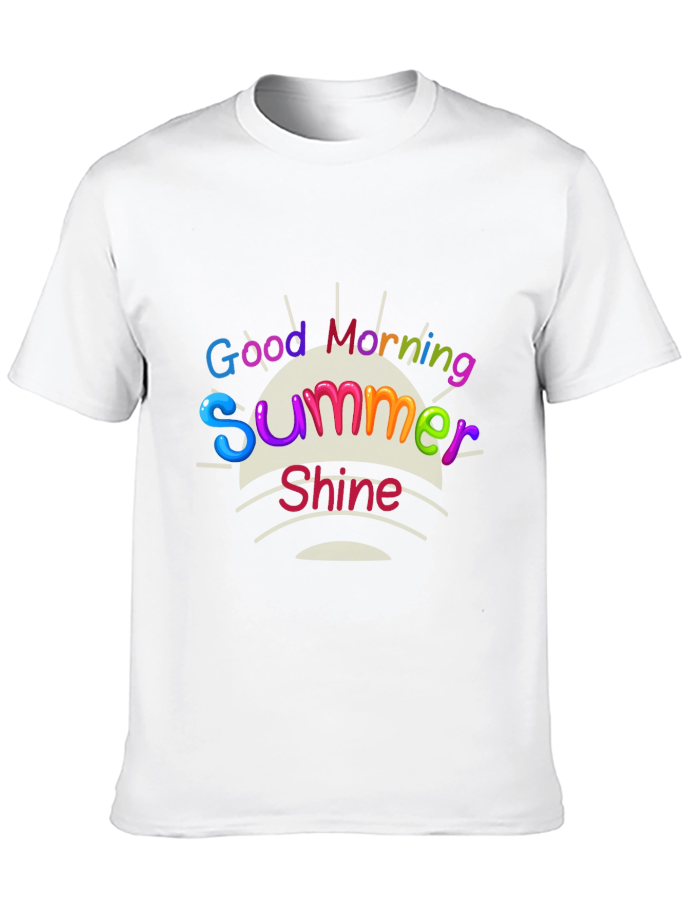 Good Morning Summer Shine Black Graphic Tee