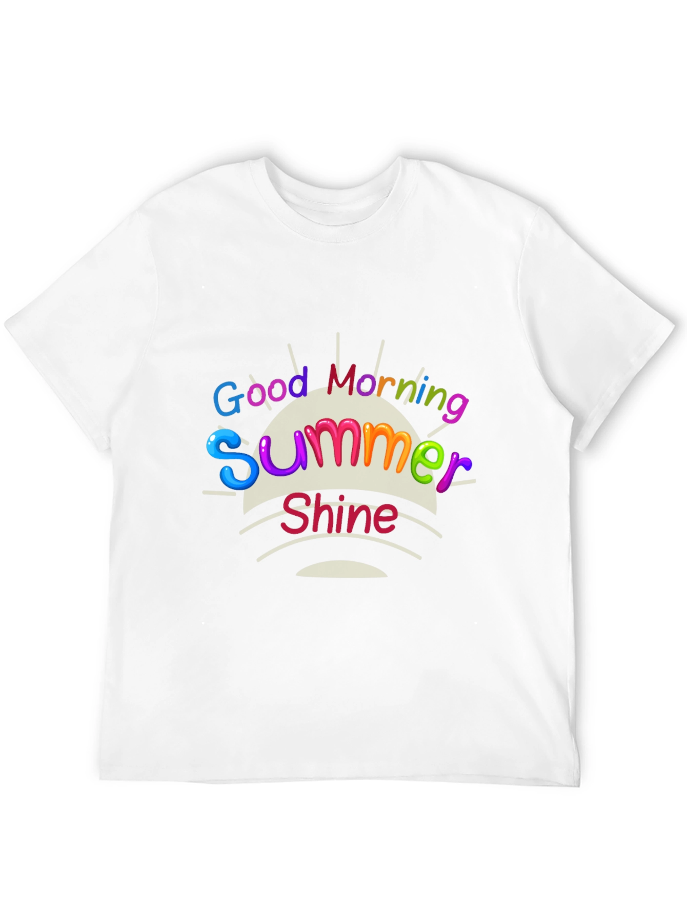 Good Morning Summer Shine Black Graphic Tee