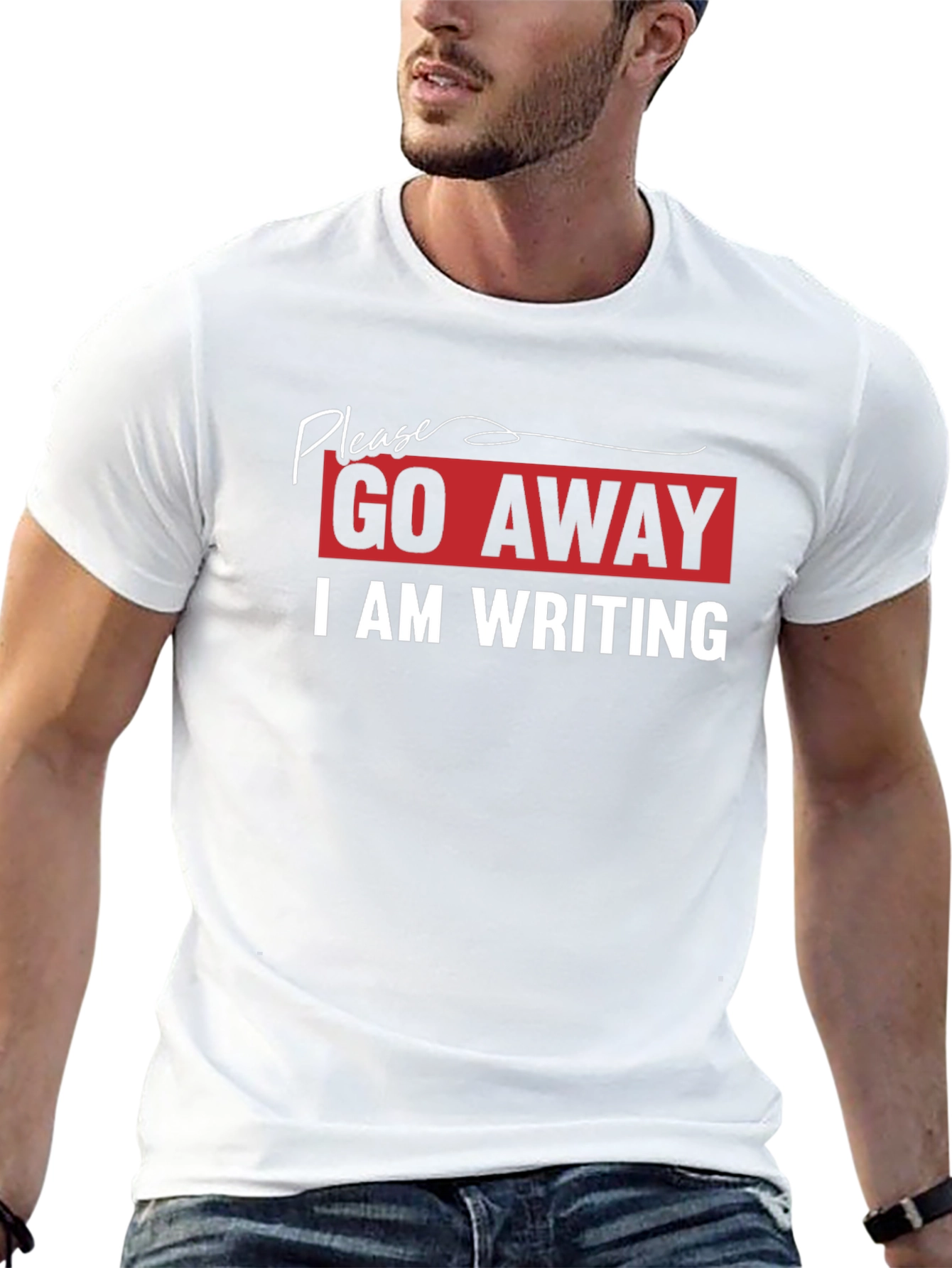 Go Away I Am Writing T-Shirt