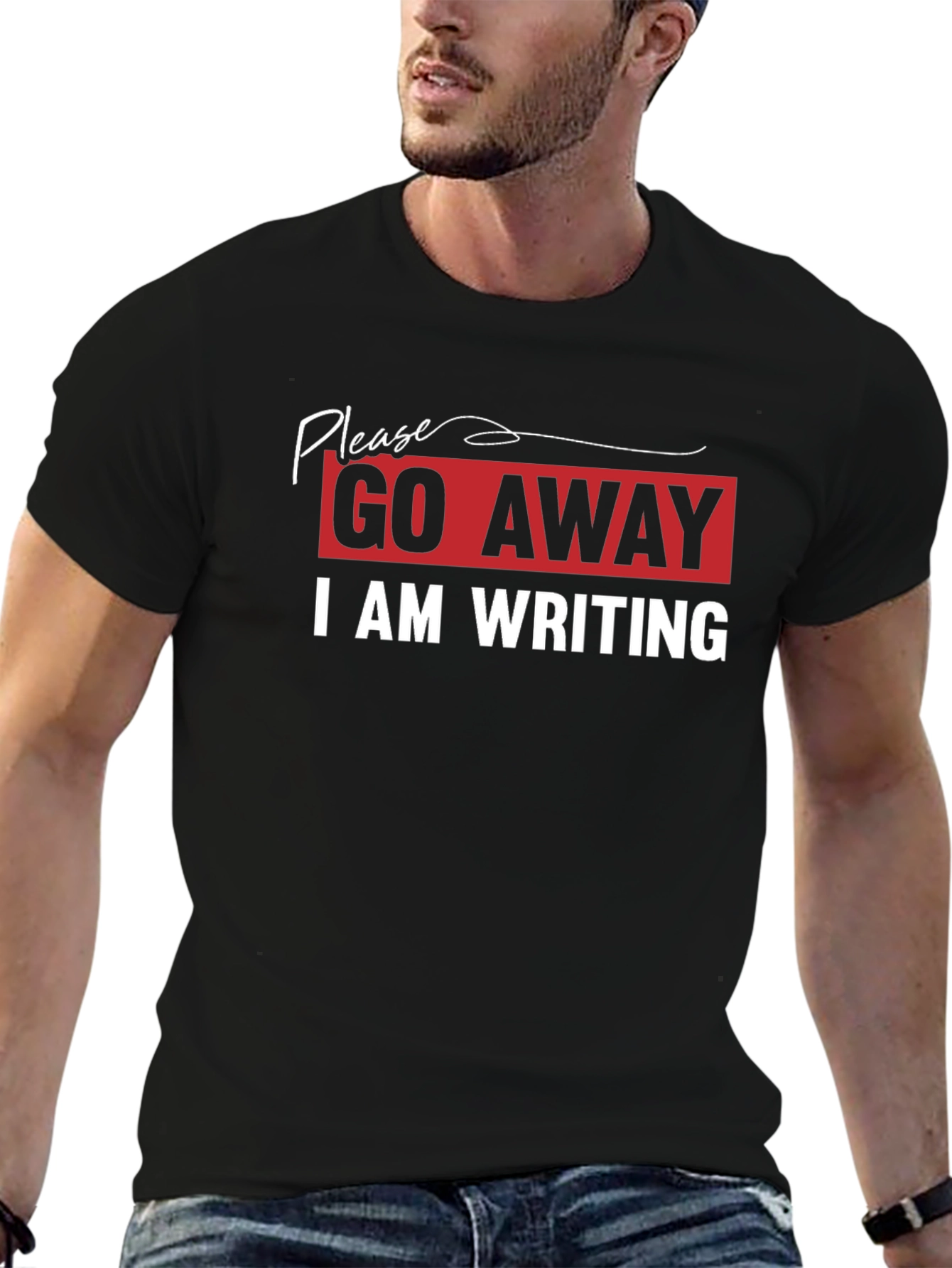 Go Away I Am Writing T-Shirt