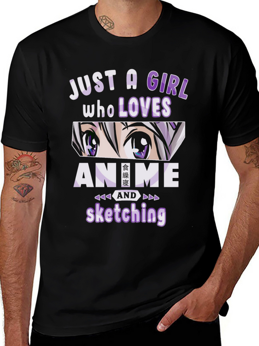 Anime Lover T-Shirt - Just a Girl Who Loves Anime