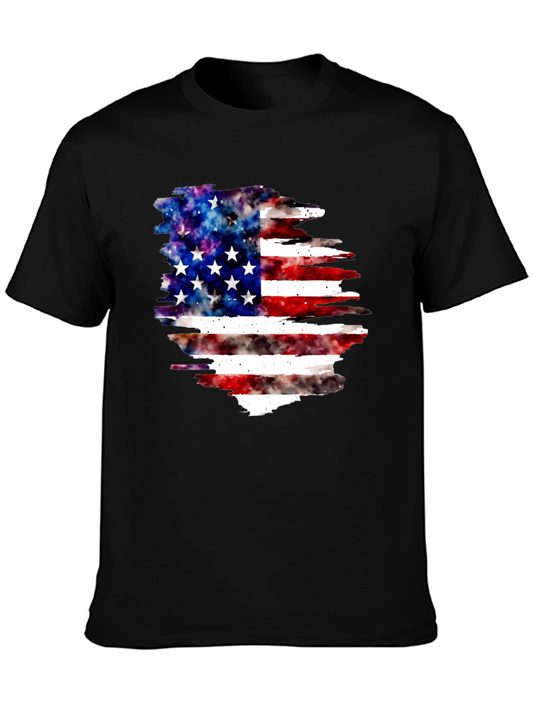 American Flag Galaxy T-Shirt Patriotic USA Tee
