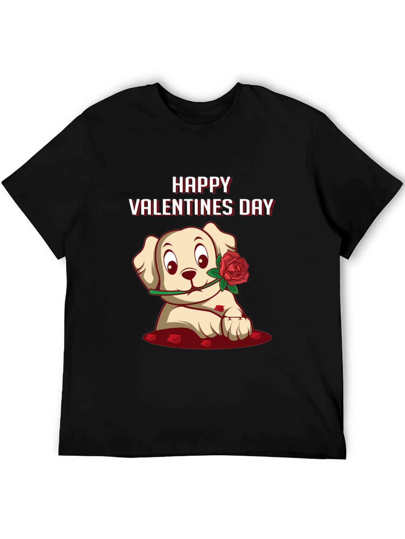 Happy Valentines Day Puppy Graphic Tee