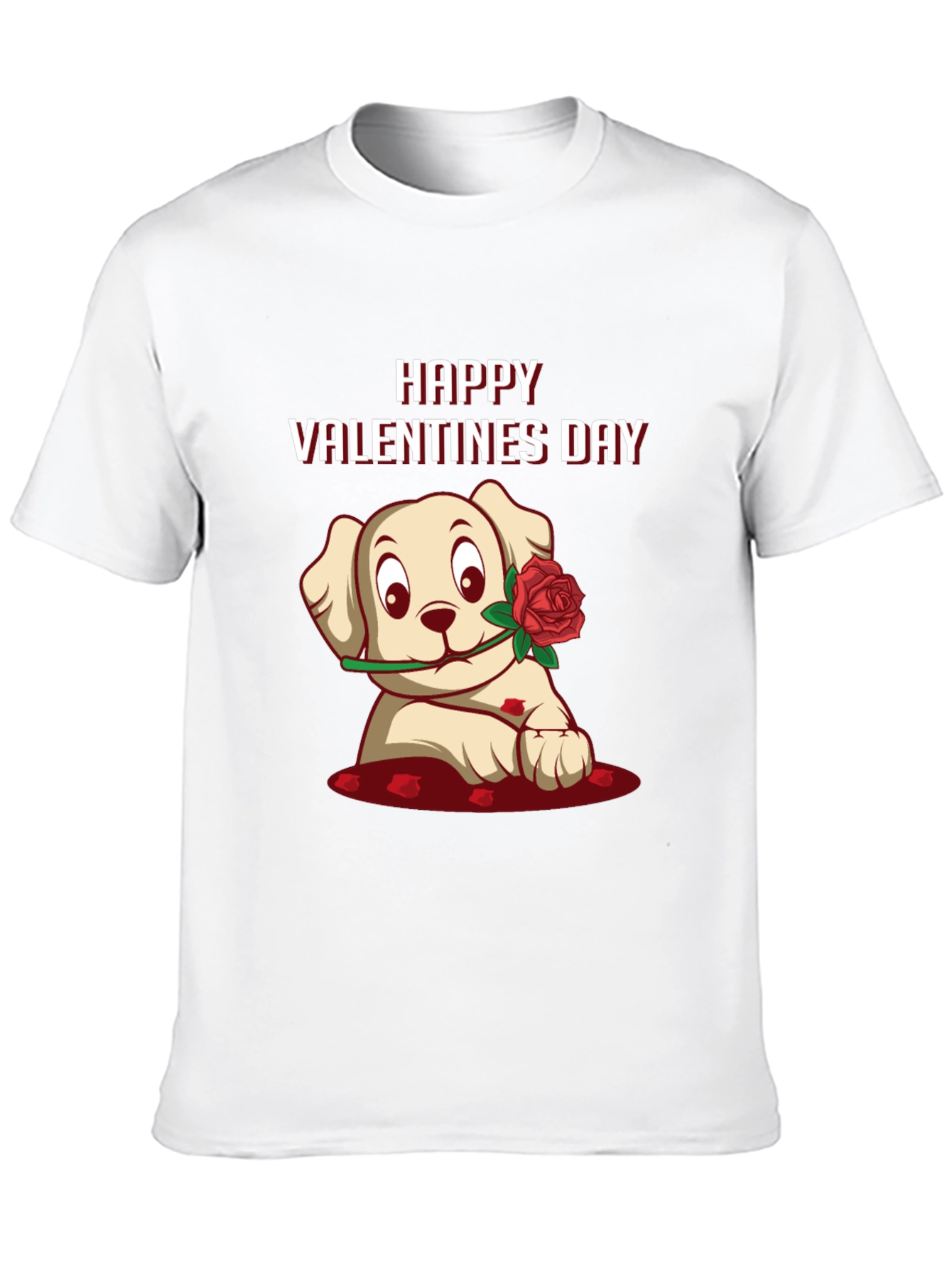 Happy Valentines Day Puppy Graphic Tee