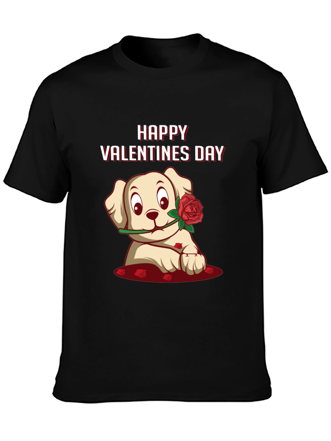 Happy Valentines Day Puppy Graphic Tee