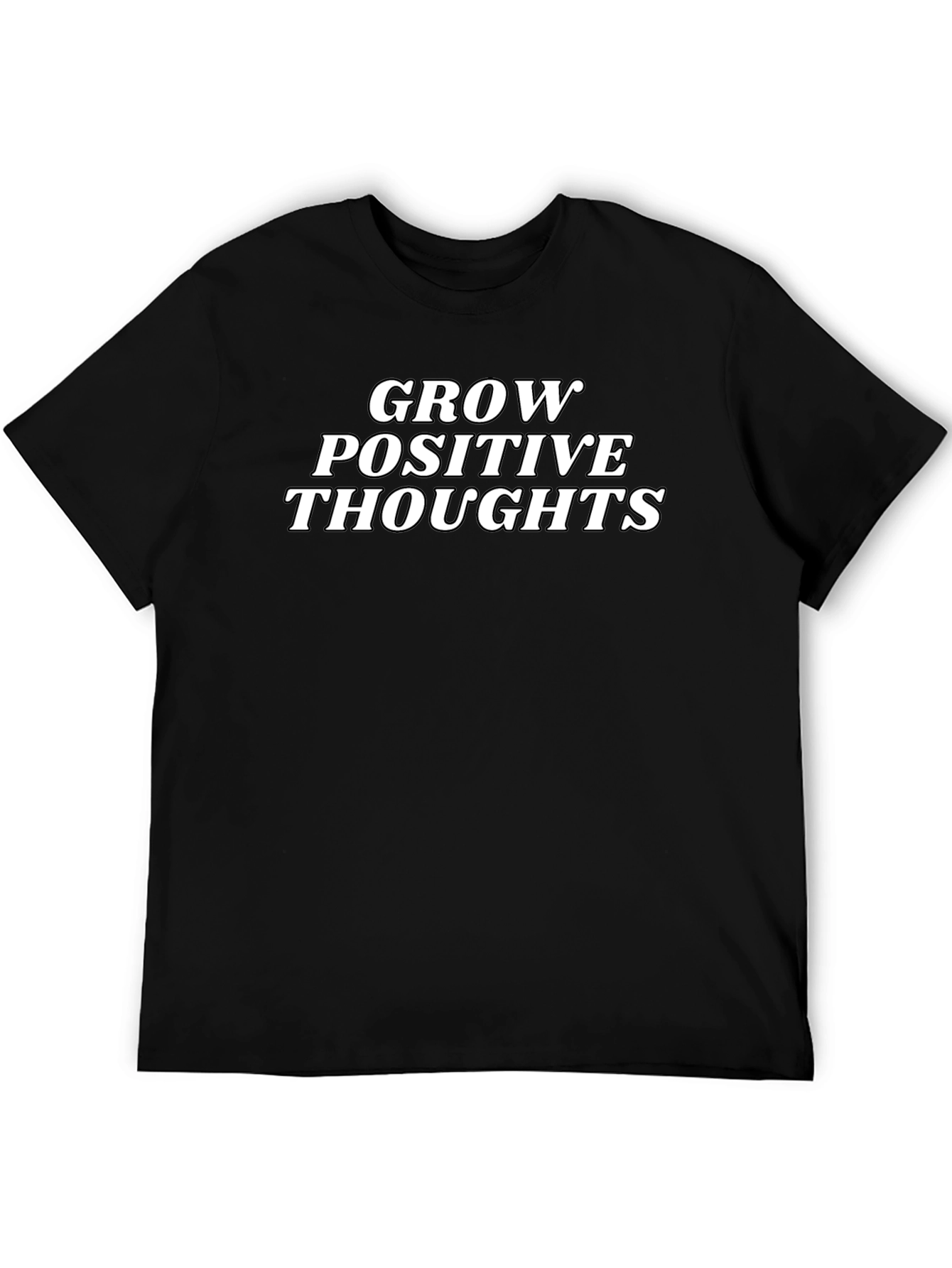 Grow Positive Thoughts Black T-Shirt