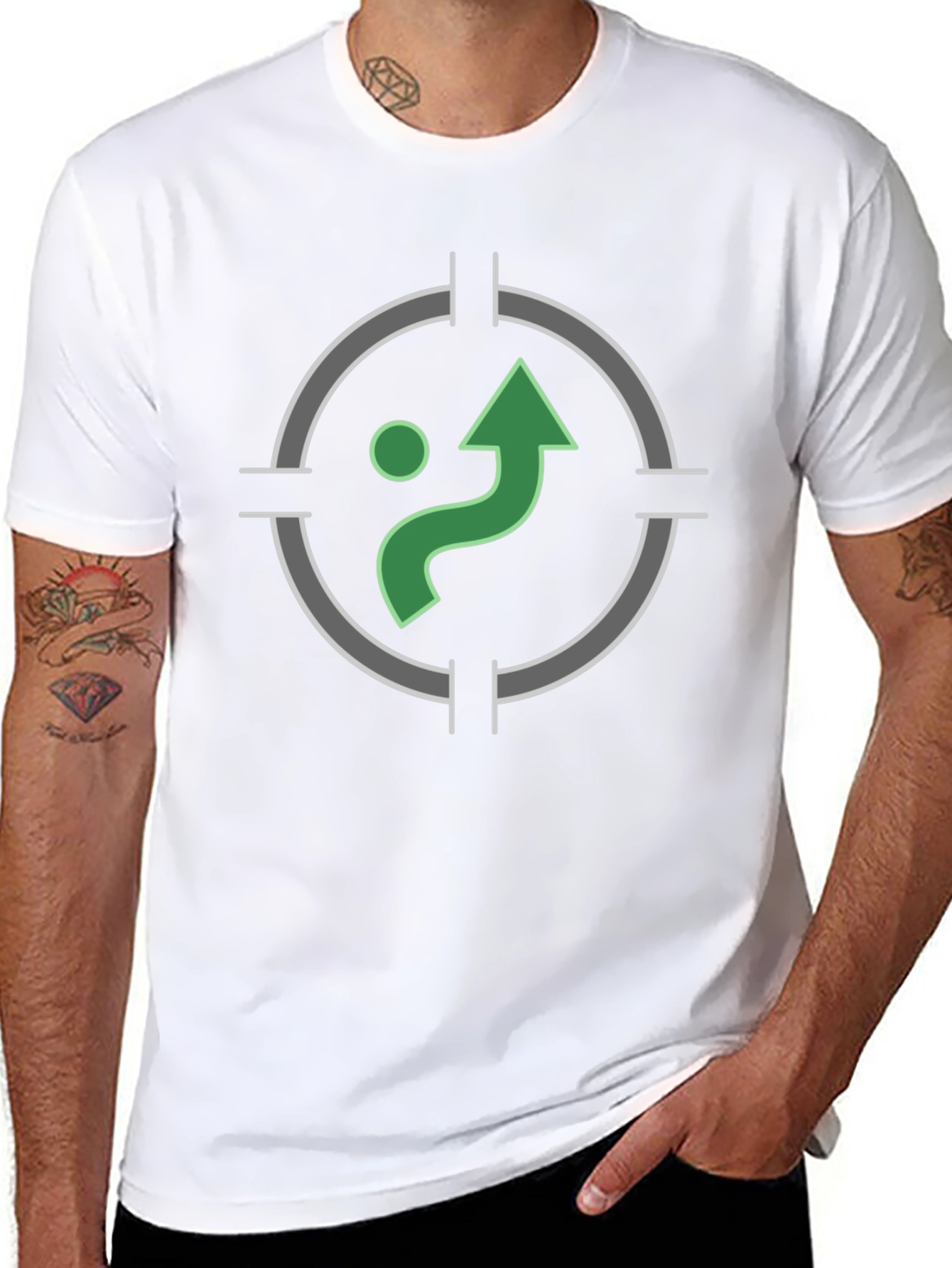Green Path Target Graphic T-Shirt