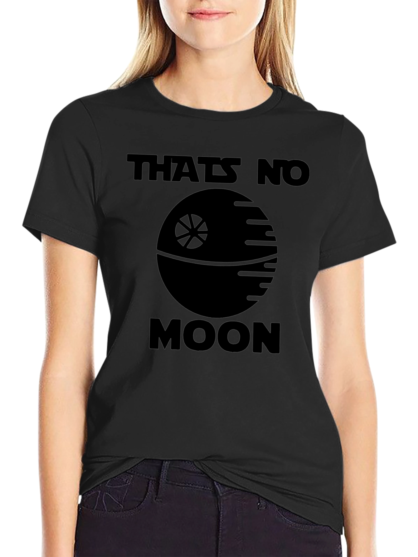Thats No Moon Black Graphic Tee