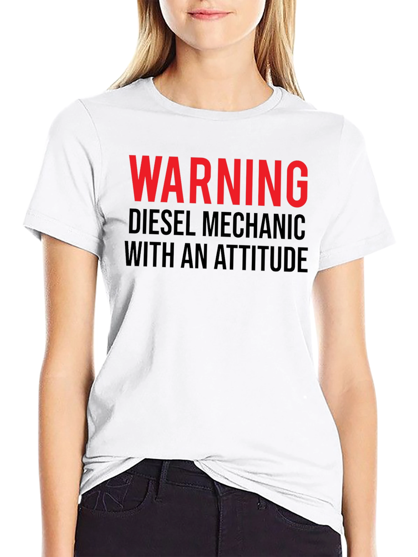Warning Diesel Mechanic Tee