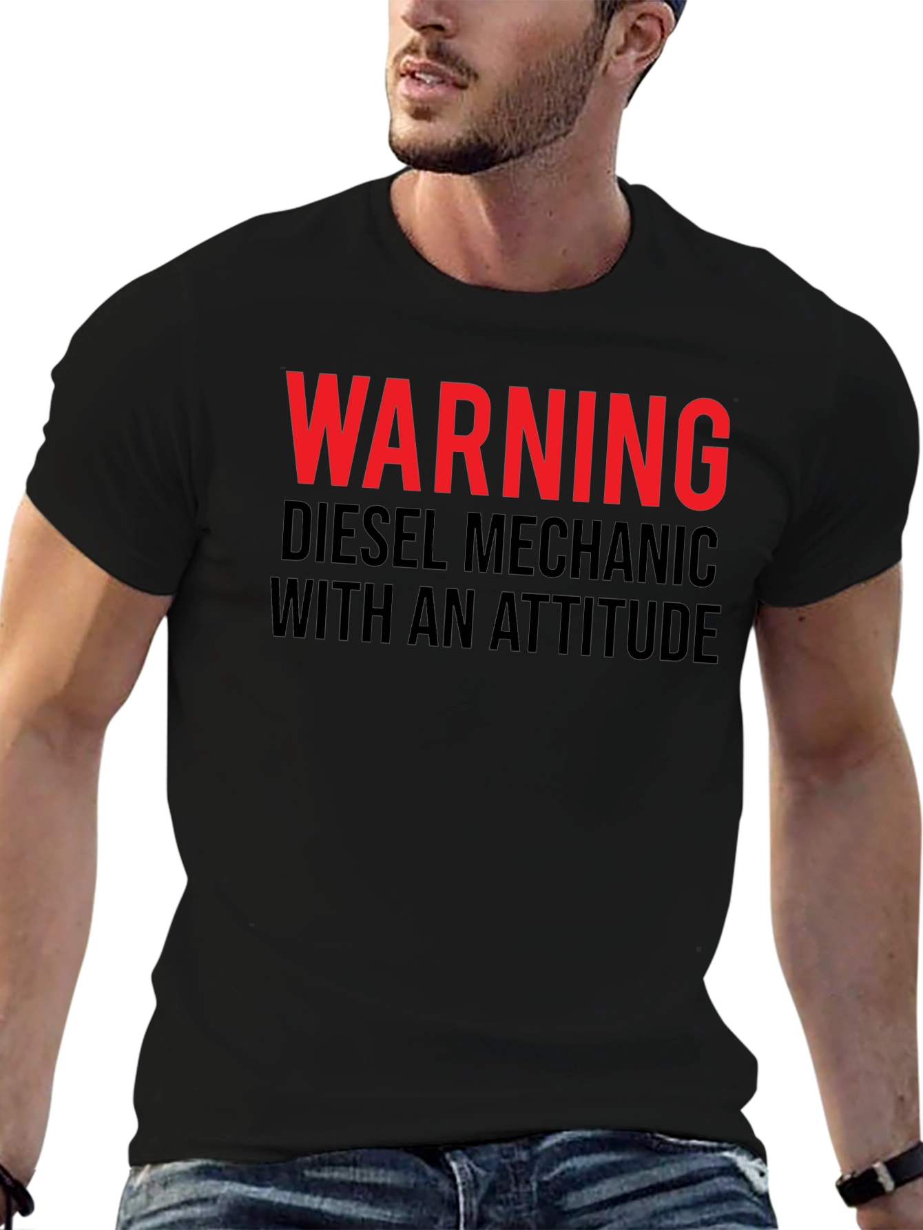 Warning Diesel Mechanic Tee