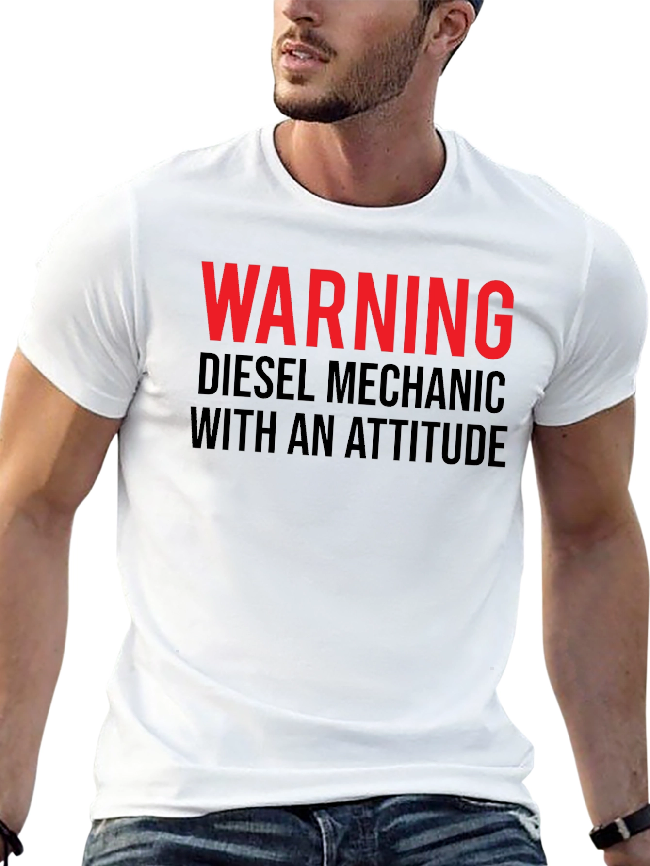 Warning Diesel Mechanic Tee