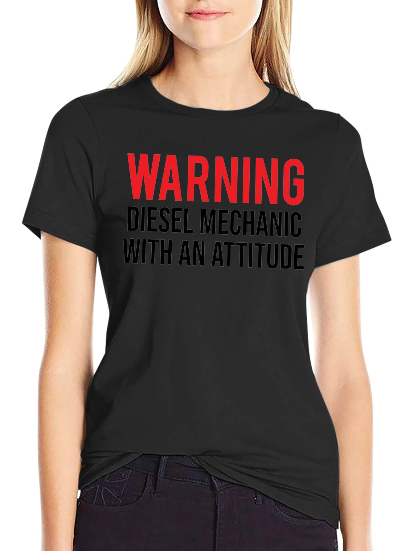 Warning Diesel Mechanic Tee