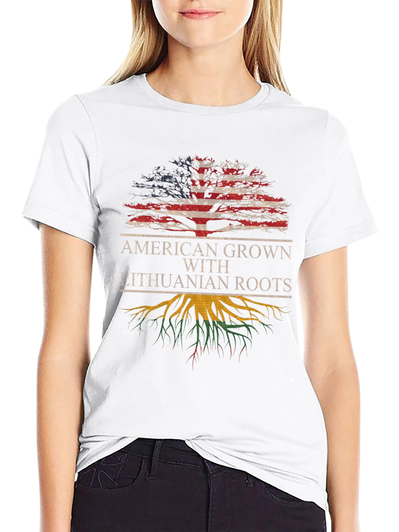 American Grown Lithuanian Roots T-Shirt
