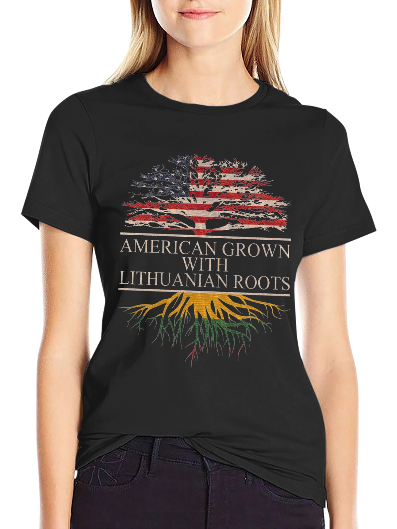 American Grown Lithuanian Roots T-Shirt