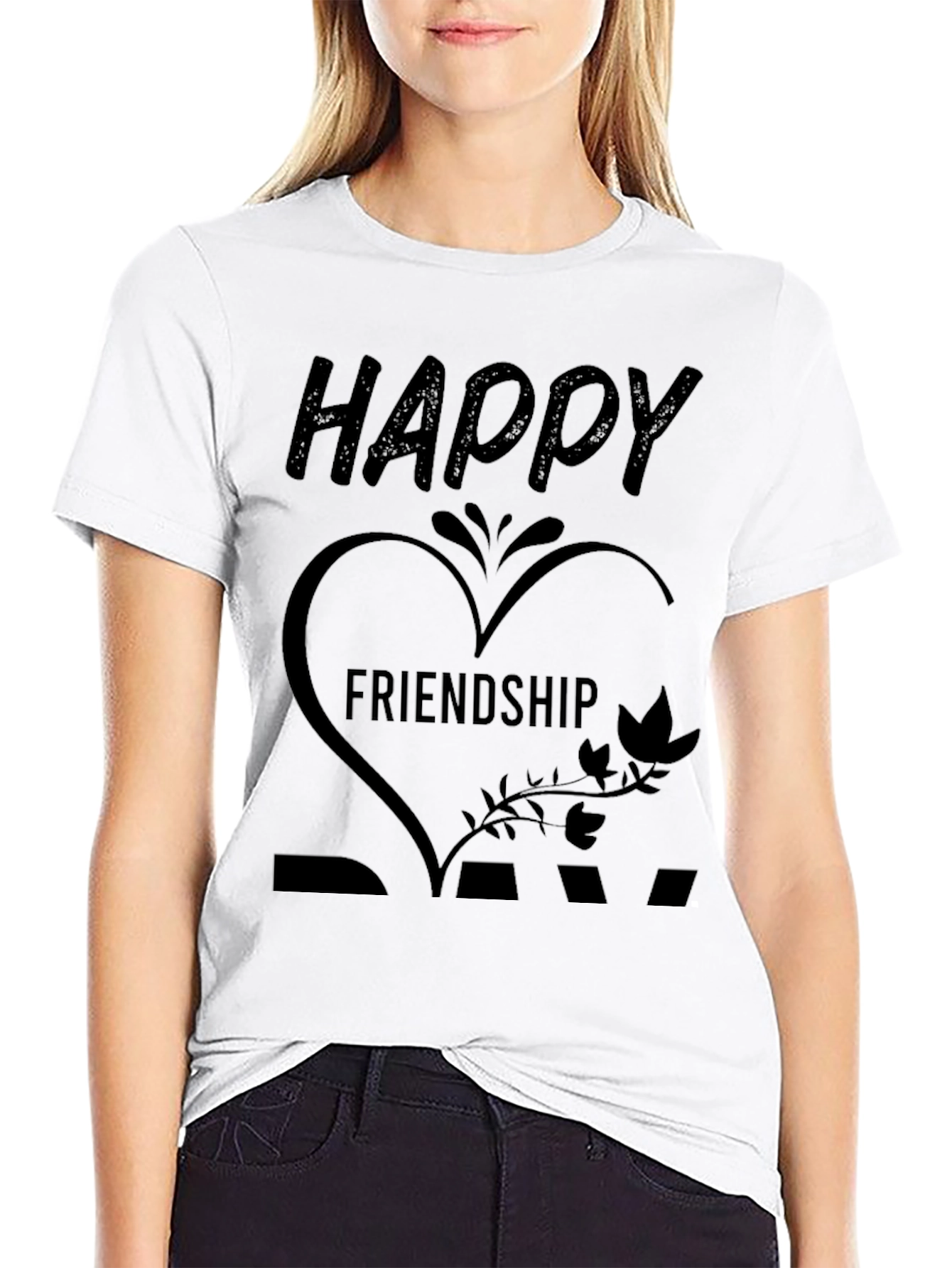 Happy Friendship Day T-Shirt - Black