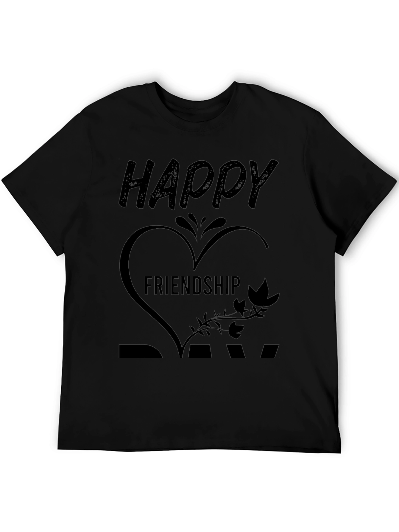 Happy Friendship Day T-Shirt - Black