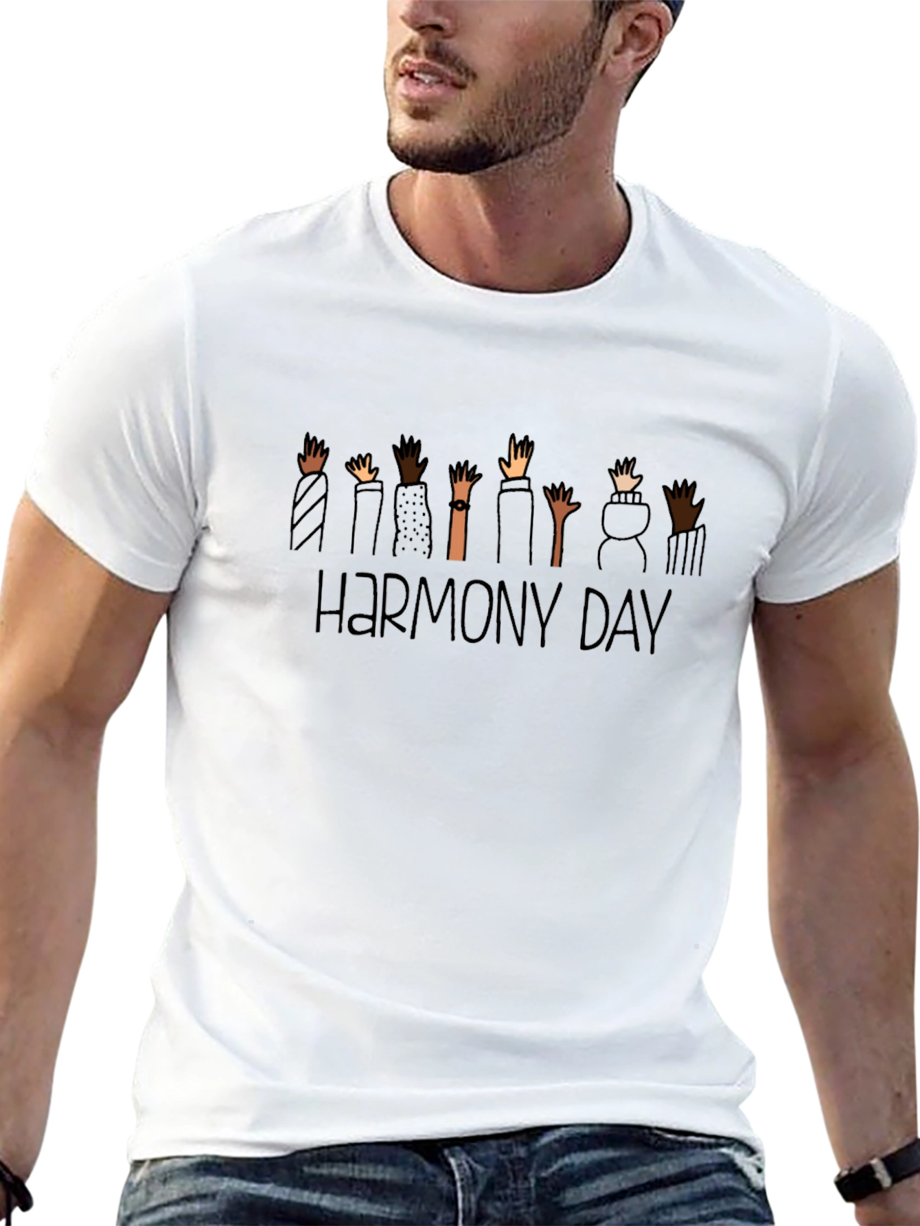 Harmony Day T-Shirt - Diversity Hand Design