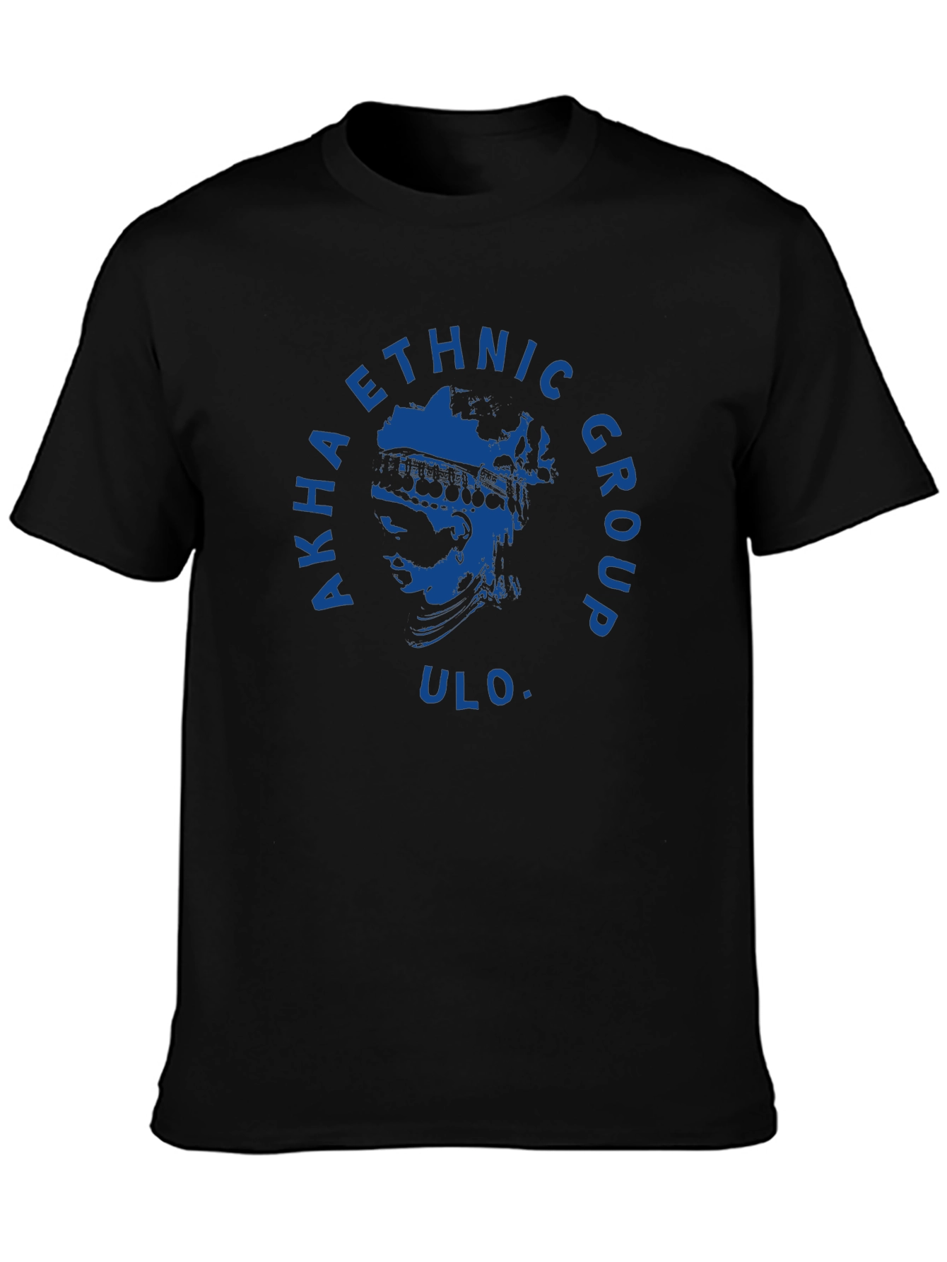 Akha Ethnic Group T-Shirt - ULO. Black Graphic Tee