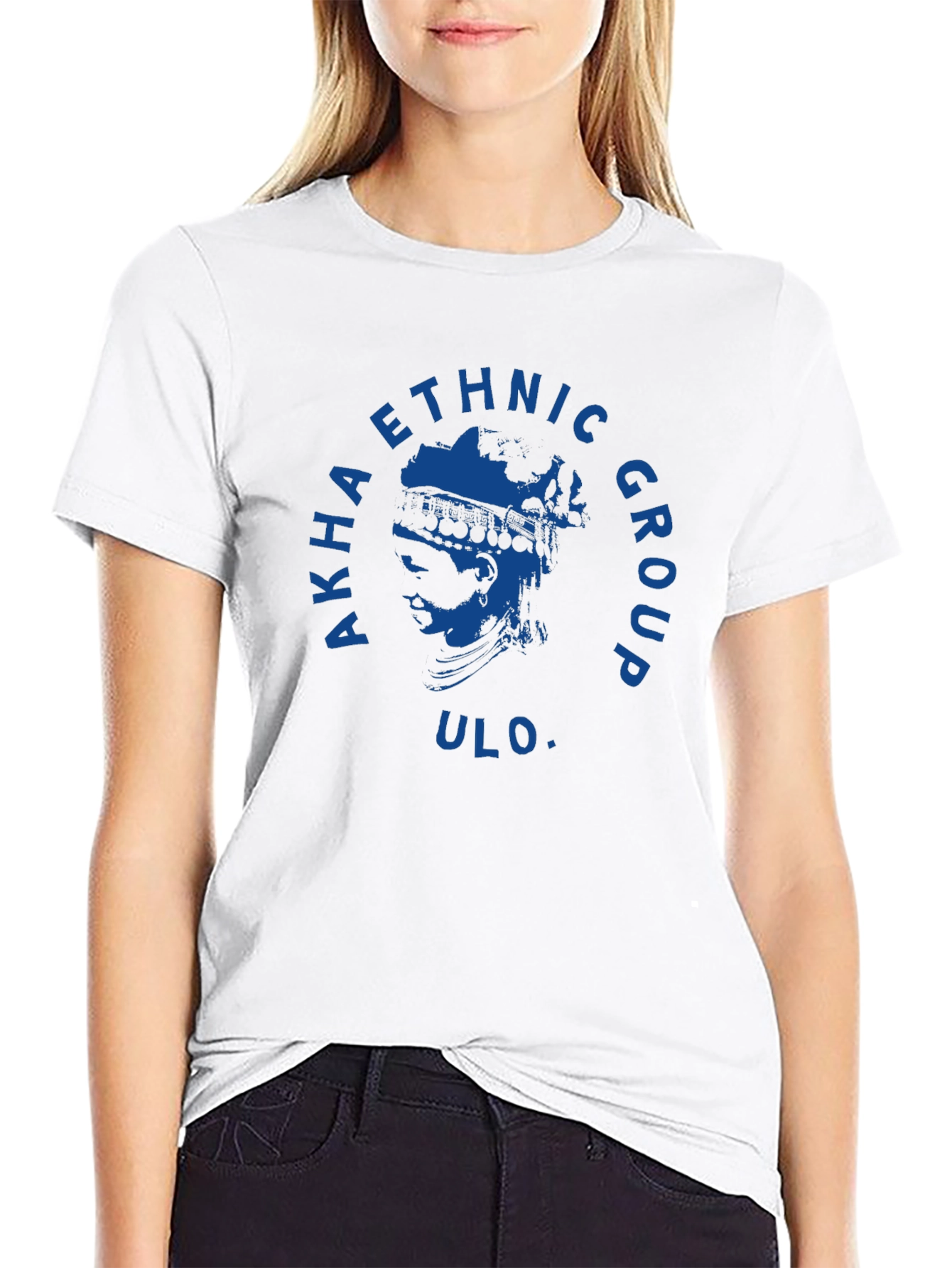 Akha Ethnic Group T-Shirt - ULO. Black Graphic Tee