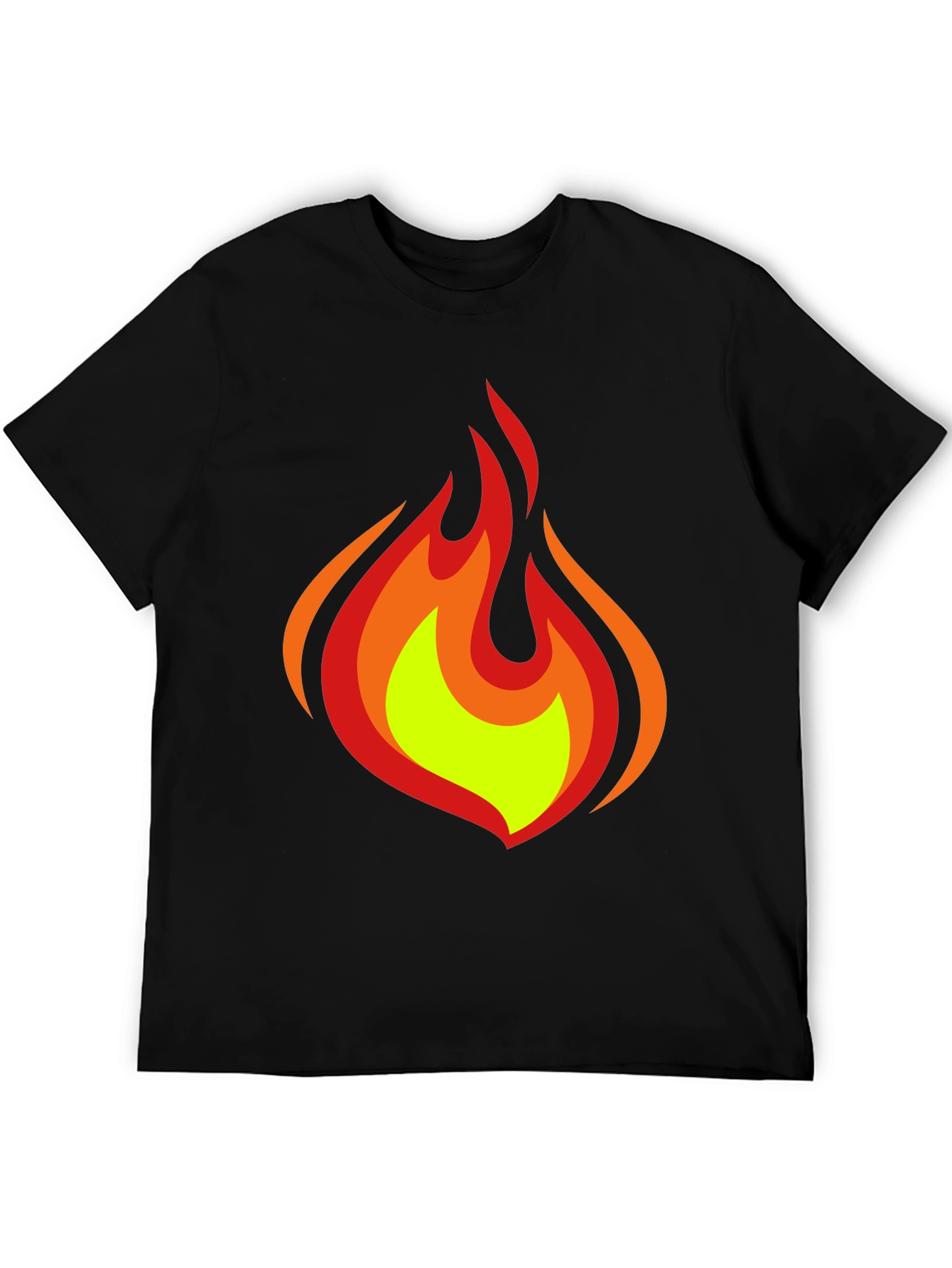 Flame Graphic Black T-Shirt