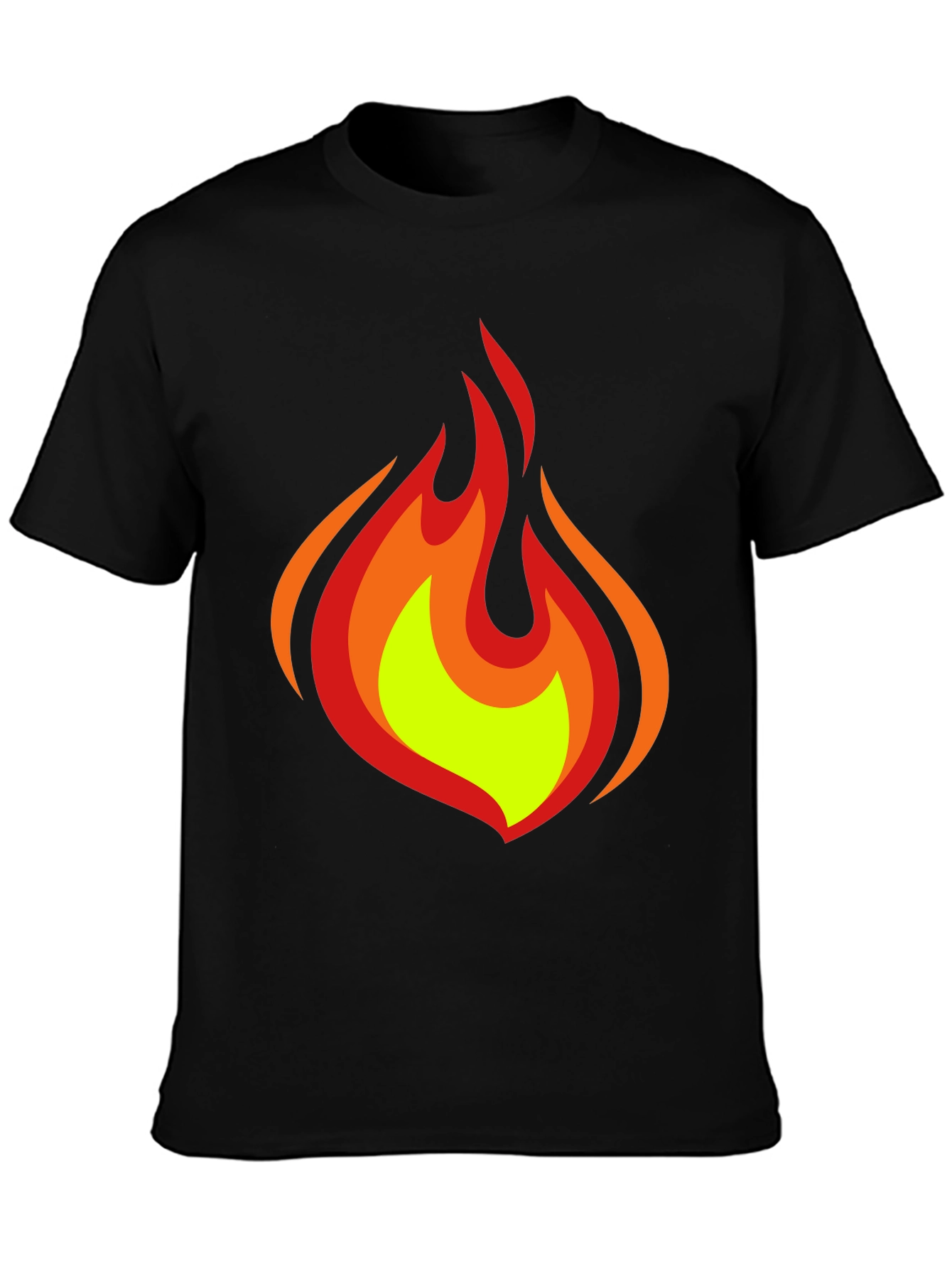 Flame Graphic Black T-Shirt