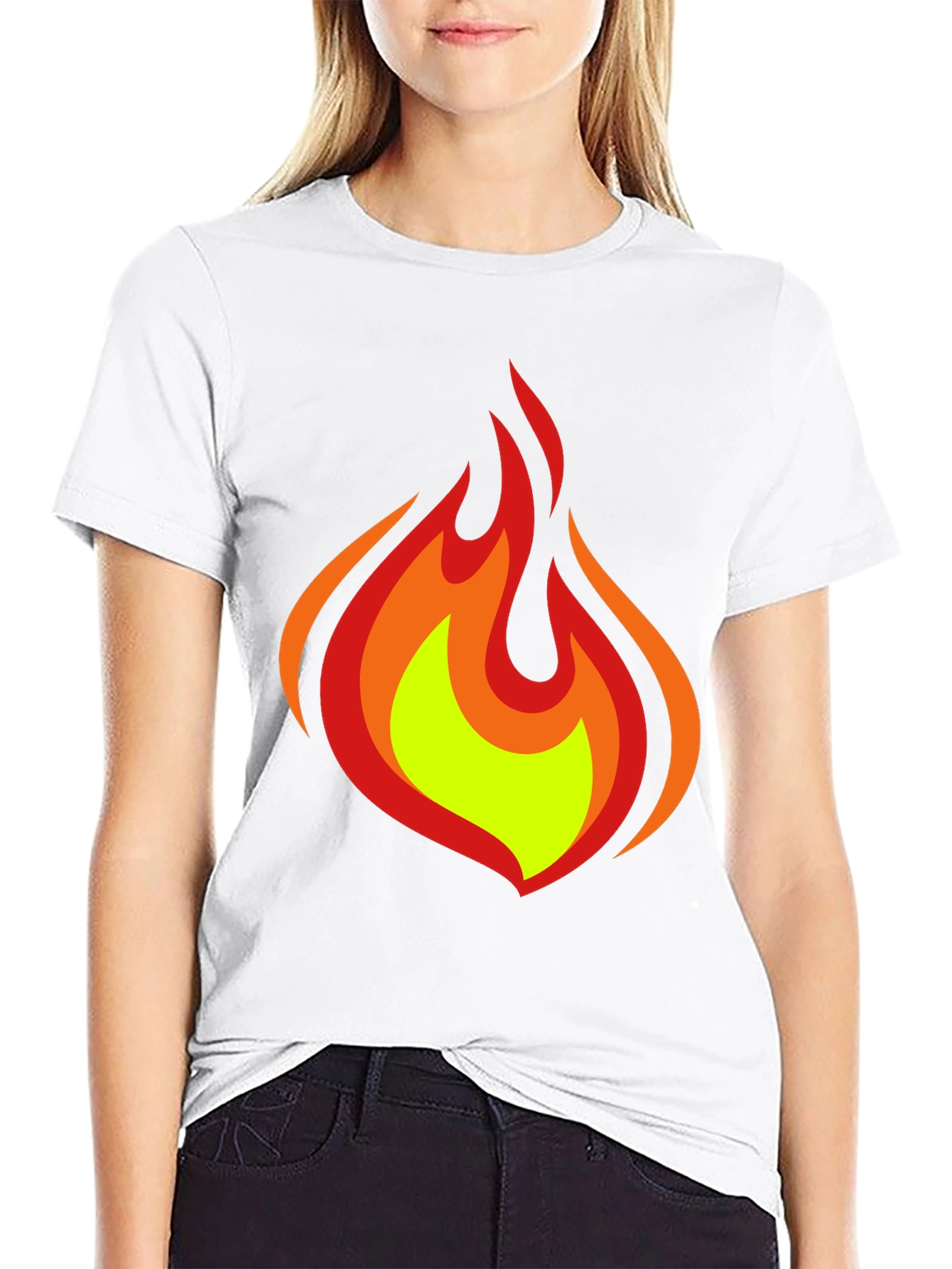 Flame Graphic Black T-Shirt