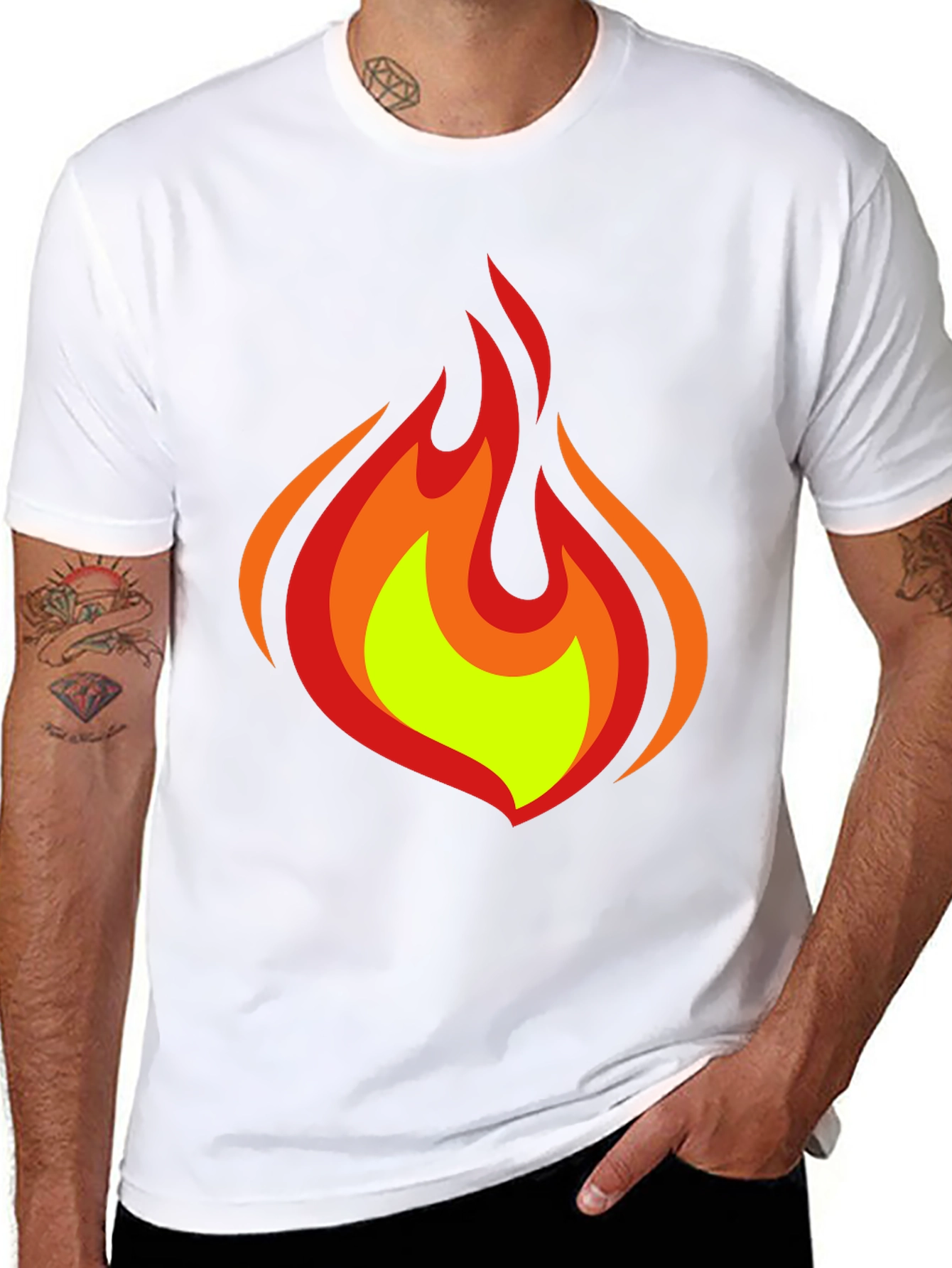 Flame Graphic Black T-Shirt
