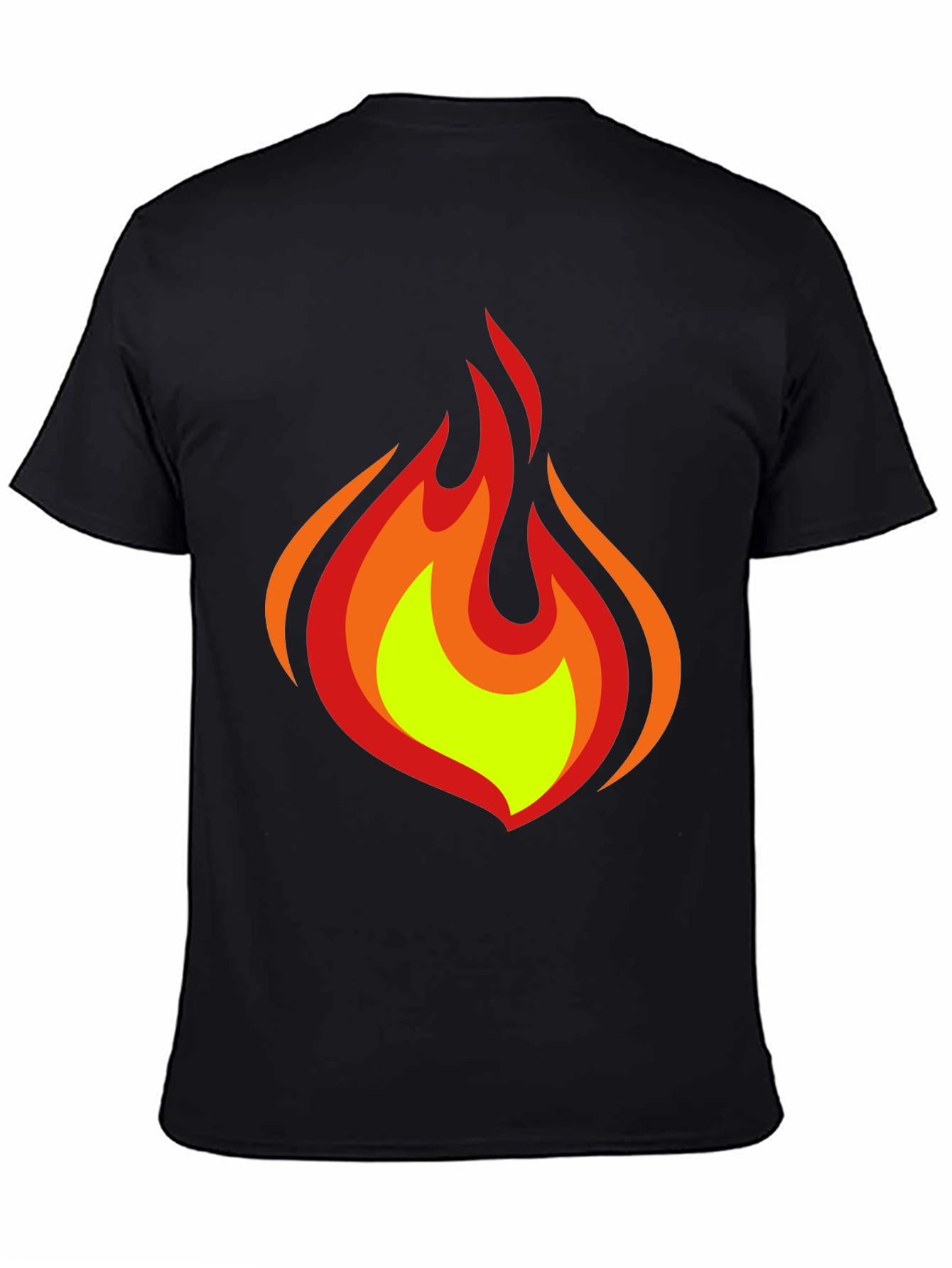 Flame Graphic Black T-Shirt