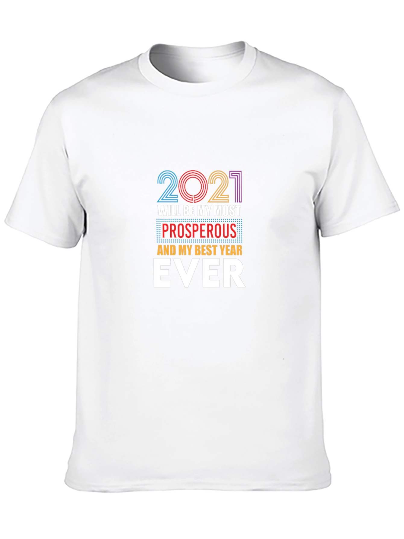 2021 Prosperous Year Black Graphic Tee