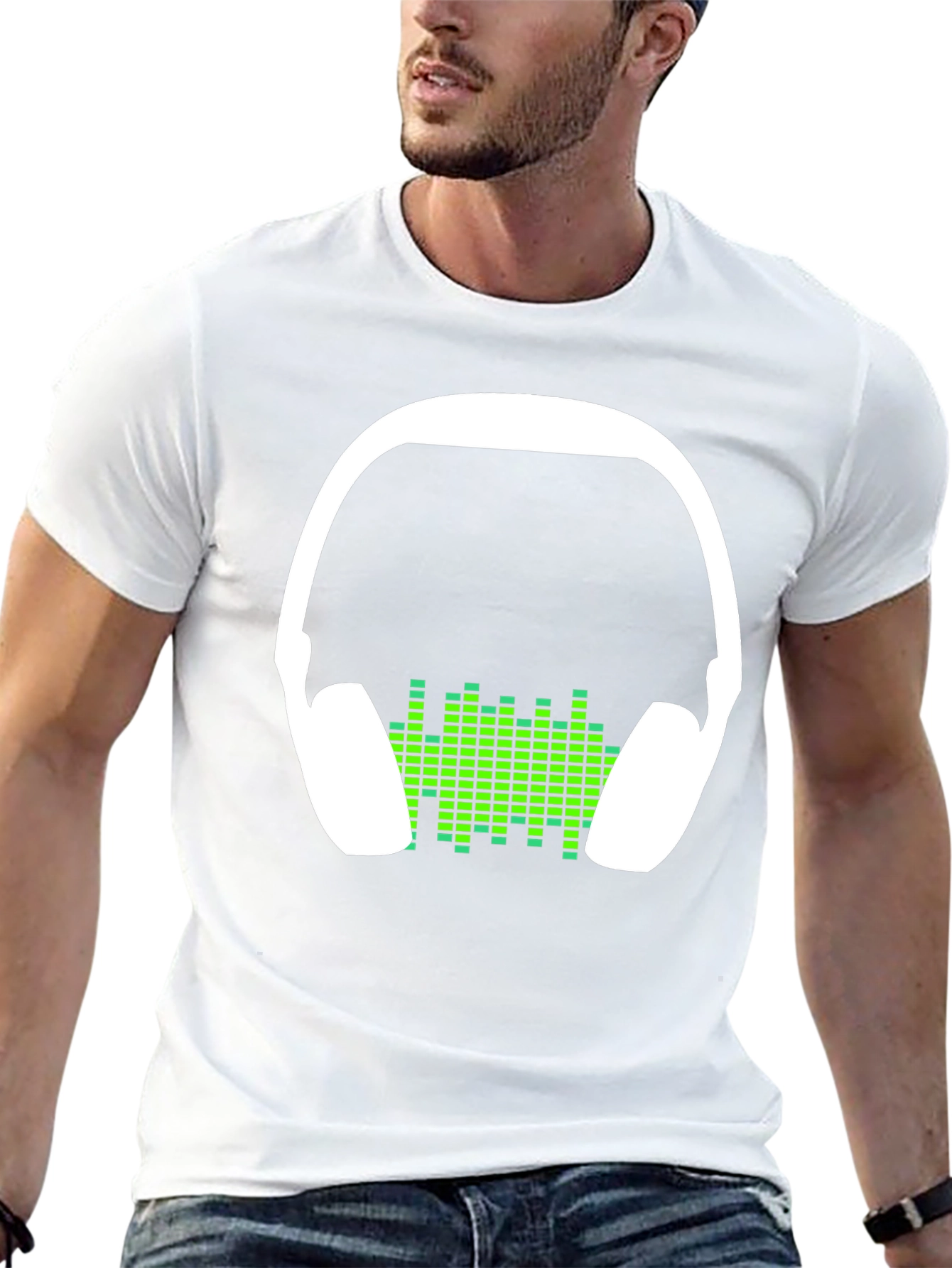 Headphones Graphic T-Shirt - Music Lover Tee