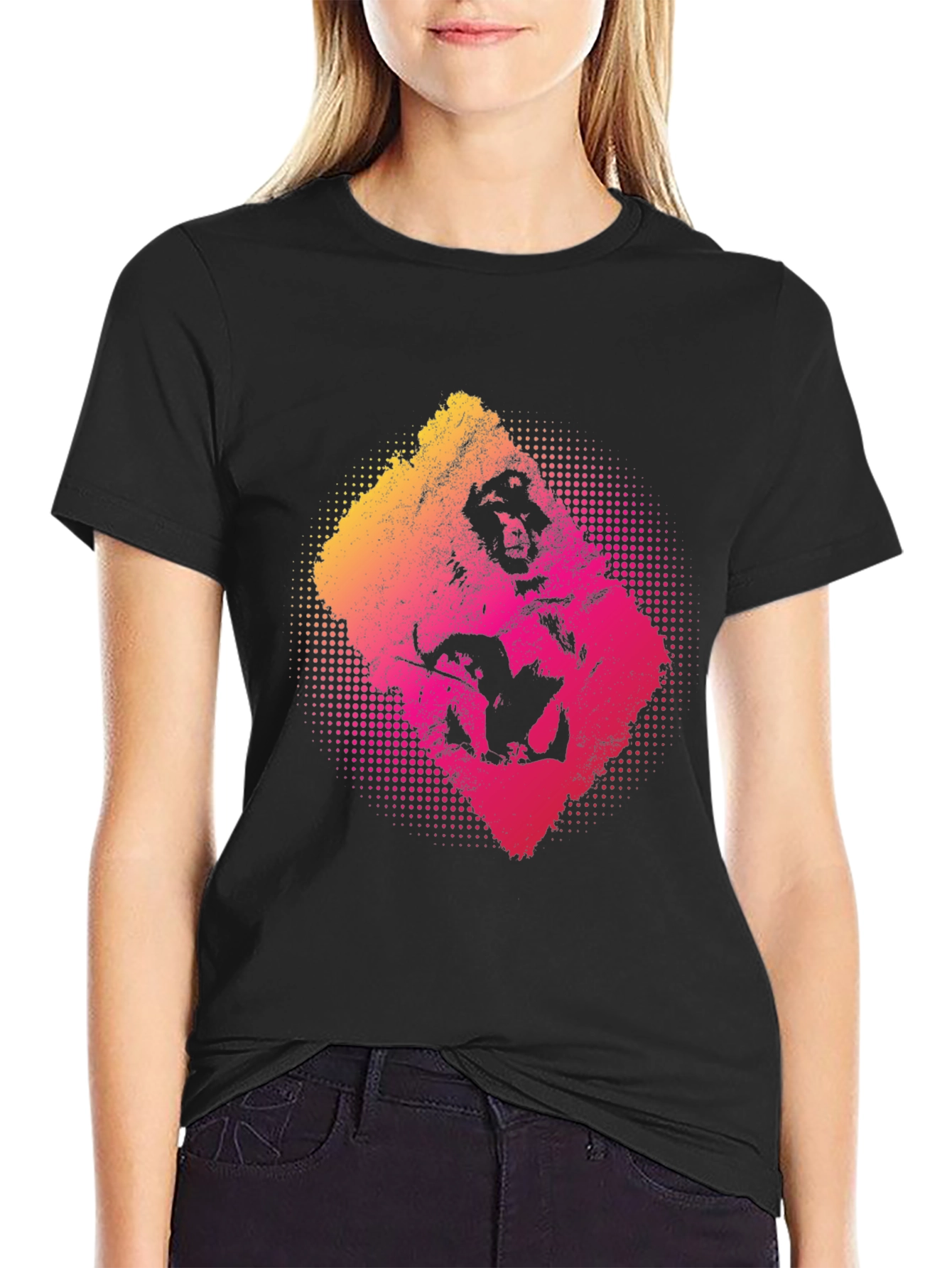 Graphic Print T-Shirt - Mens Black Tee